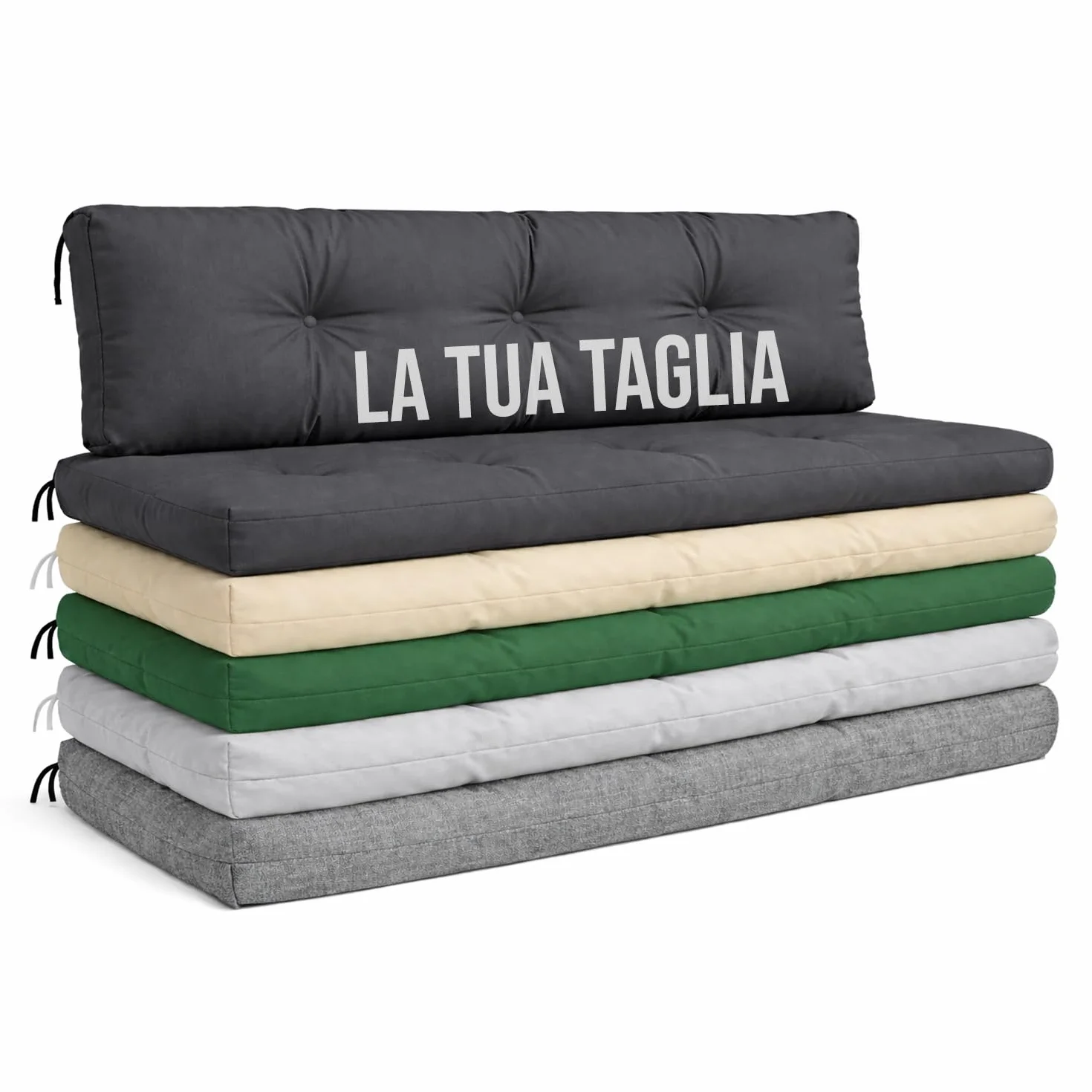 Cuscino per dondolo Hollywood su misura, cuscino per panca a dondolo, cuscino per pallet, cuscino e schienale, resistente alle intemperie, impermeabile, spessore materasso da giardino, colore a scelta