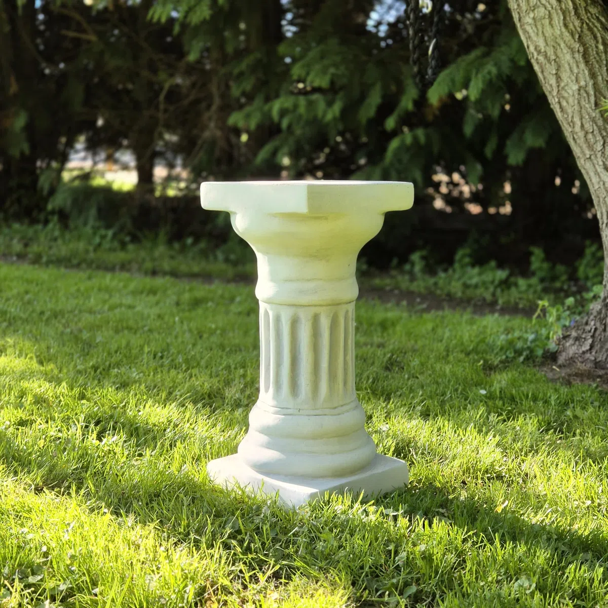 FABRIQ Colonna dorica pietra grigio anticato 39 cm 18x18 cm dekoracja ogrodowa odporna na warunki atmosferyczne