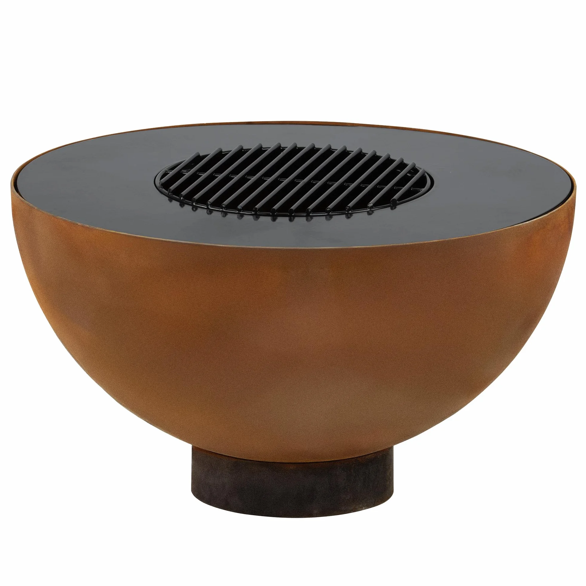 BBQ-Toro Braciere con barbecue, Ø 60 cm, effetto ruggine, braciere per giardino, giardino Fire Pit, Fire Bowl