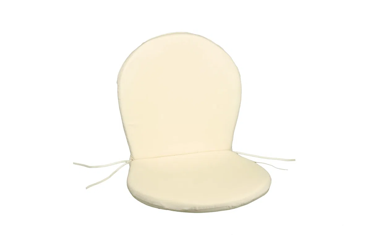 Set di 4 Cuscini da Esterno per Sedia Ronda emu, Tessuto Acrilico Dralon, ECRU, 96 x 46 cm, Made in Italy