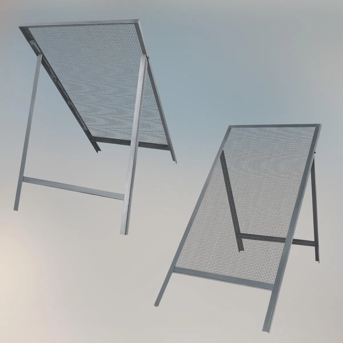 Setaccio da Giardino KOTARBAU 6x6 mm Acciaio 60x120 cm Grigio Supporto Regolabile