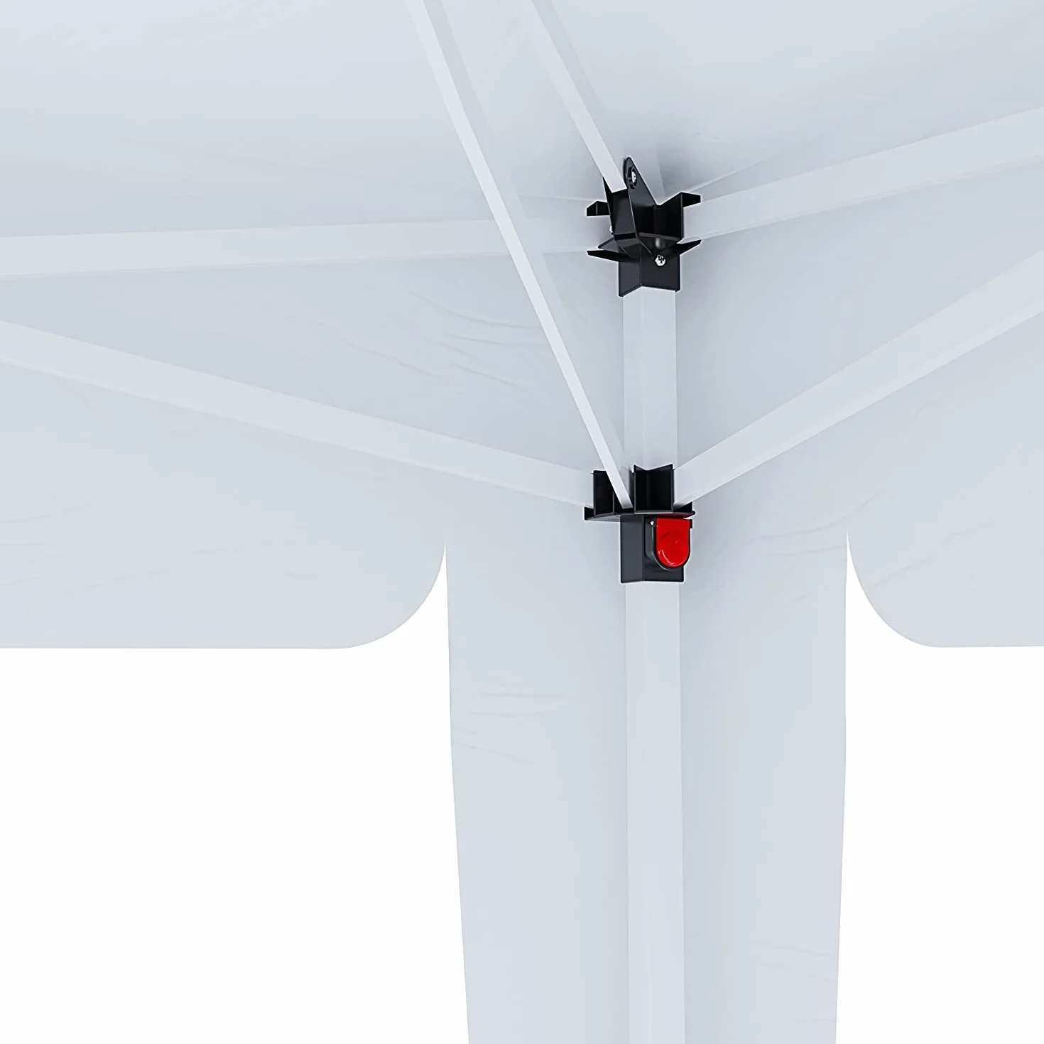 BRICOZONE Gazebo 3 x 3 m Pieghevole Idrorepellente Acciaio Copertura 160 gr/m² Bianco