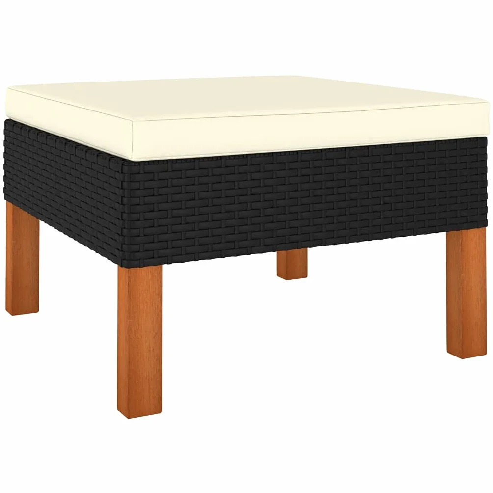 vidaXL Set di Divani da Giardino 3 pz Polyrattan Massello di Eucalipto