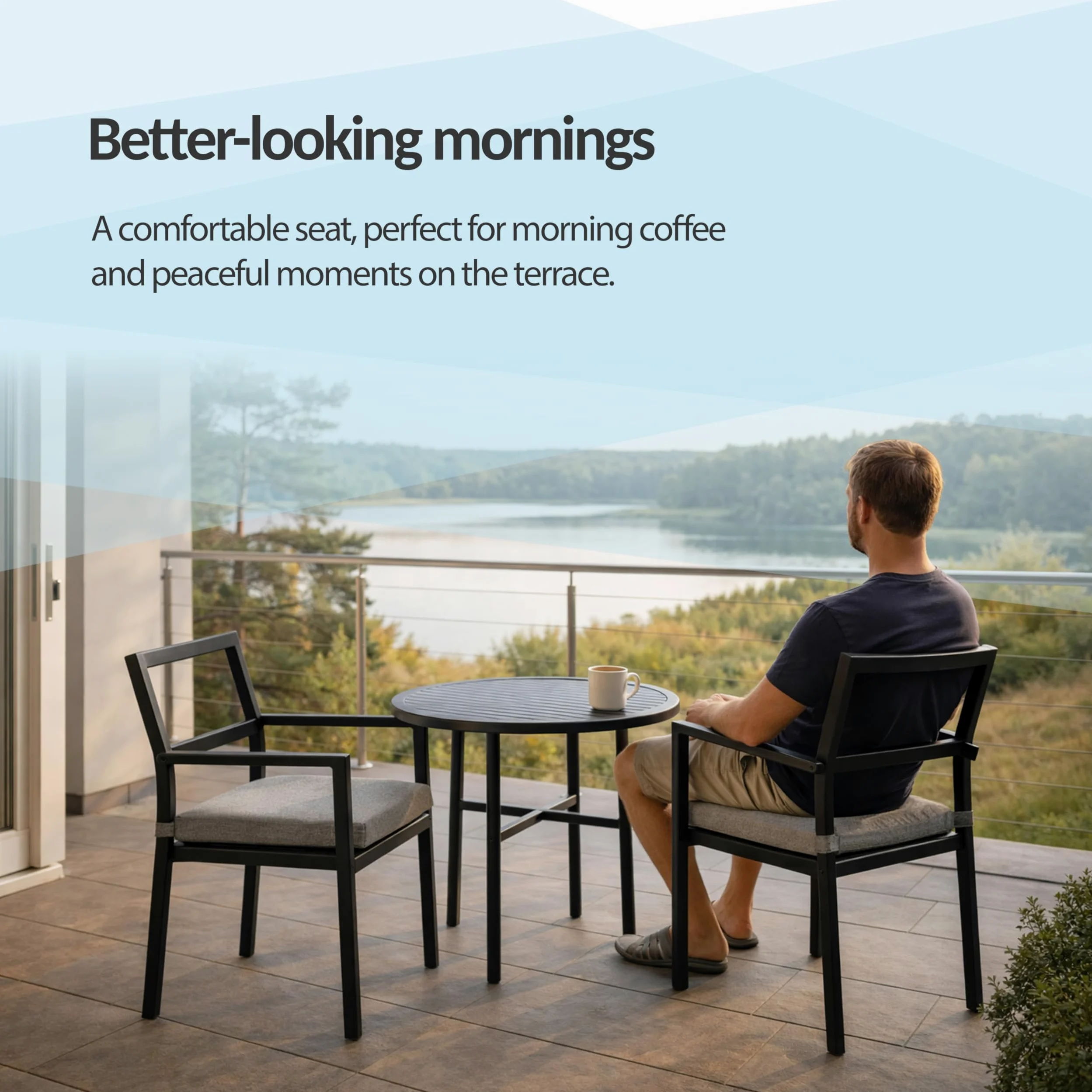 POKAR Set di 4 Cuscini per Sedia 41x35x40 cm con Chiusura Velcro Bordeaux OEKO-TEX