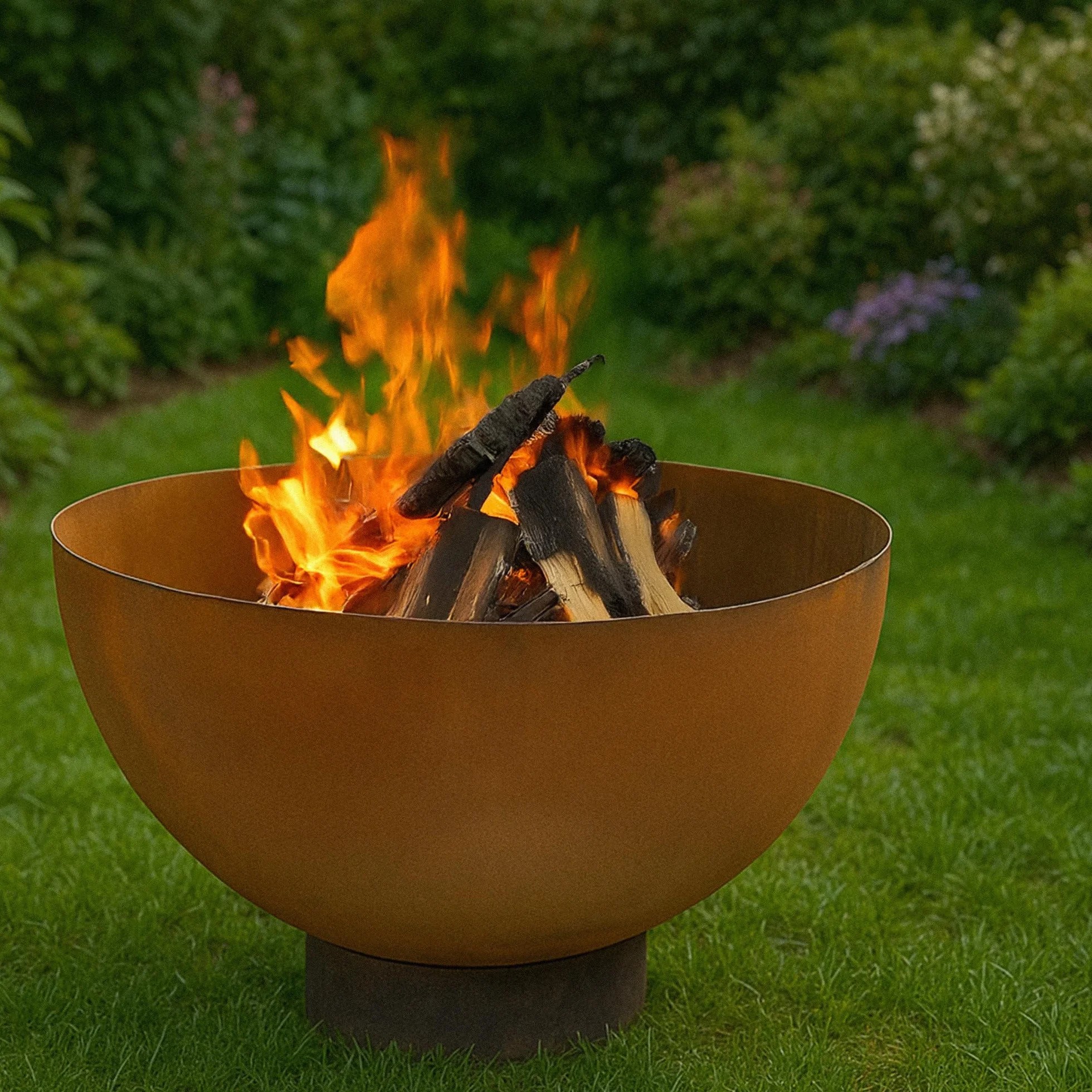 BBQ-Toro Braciere con barbecue, Ø 60 cm, effetto ruggine, braciere per giardino, giardino Fire Pit, Fire Bowl