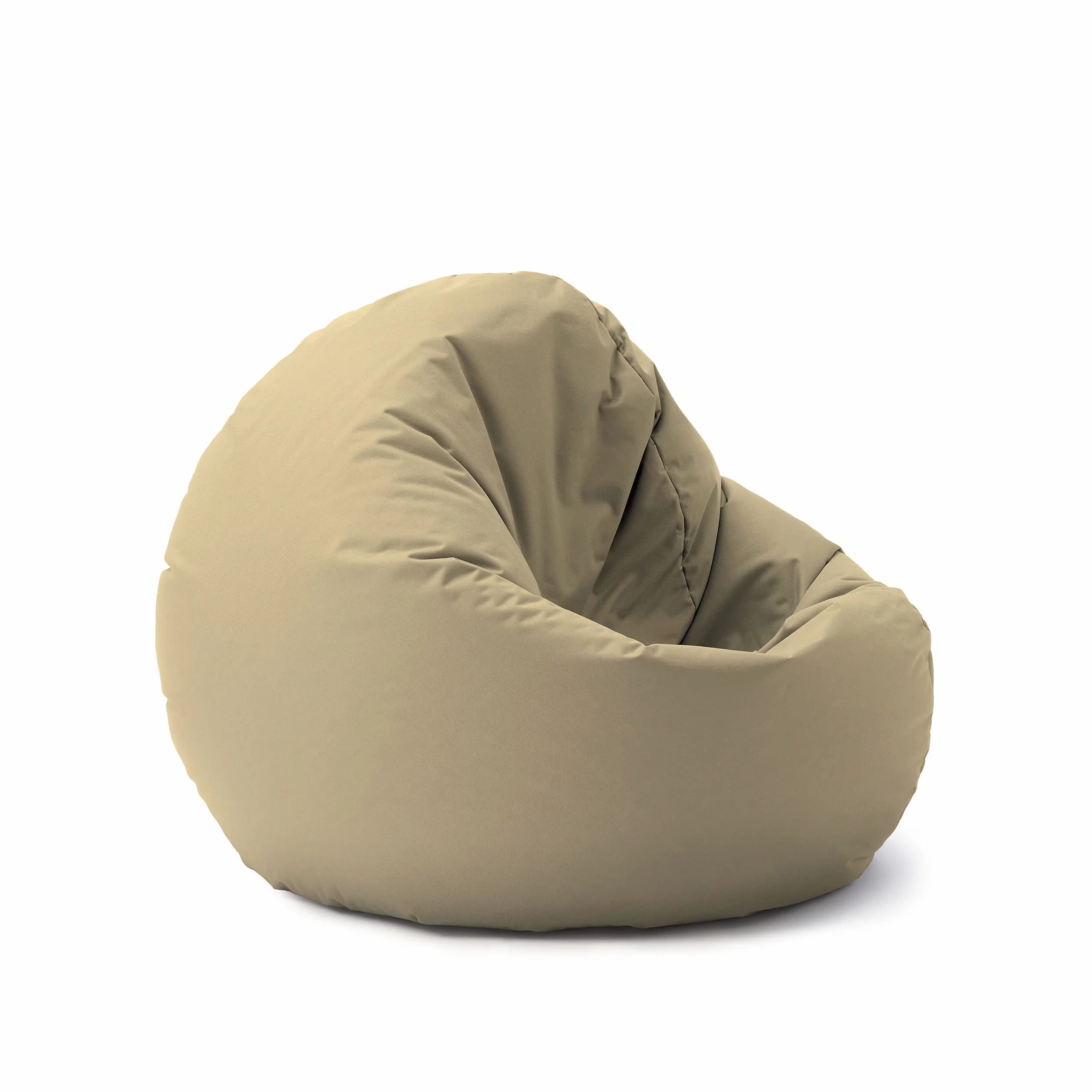 Lumaland Poltrona a sacco pouf rotondo 2 in 1 300 l 120 x 80 x 75 cm impermeabile beige