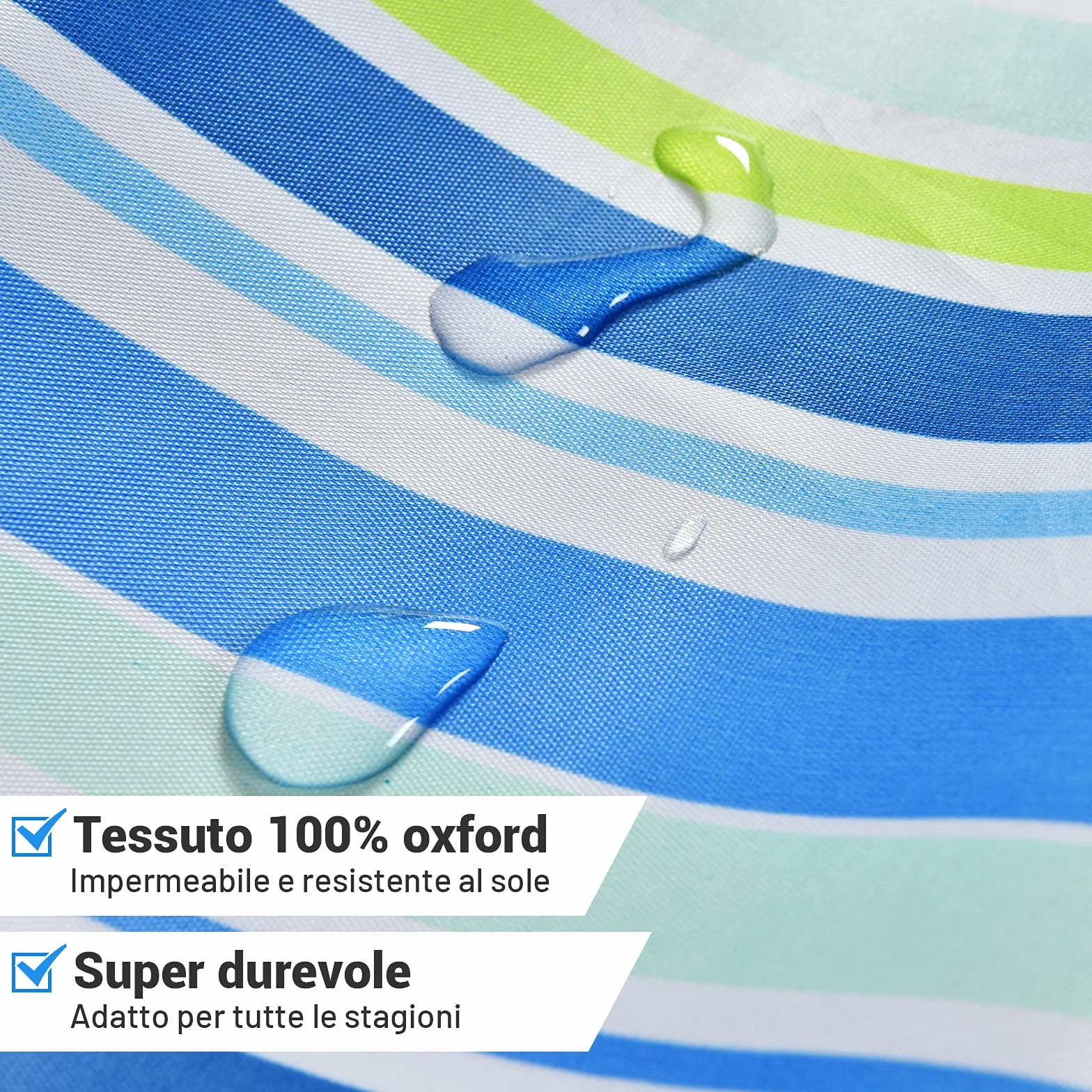 COSTWAY Ombrellone da Spiaggia 243 cm, Portabile, Inclinazione Regolabile, Filtro UV, con Borsa (Blu)