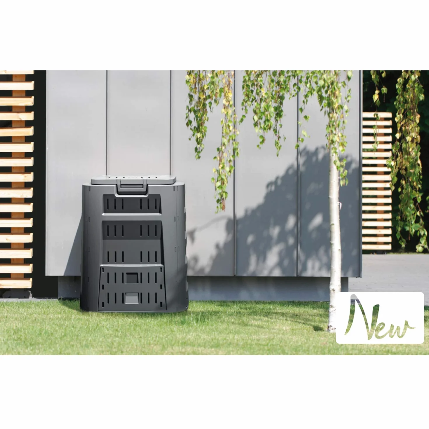 Prosperplast Compostiera Compogreen Negro 320L 80x70x70
