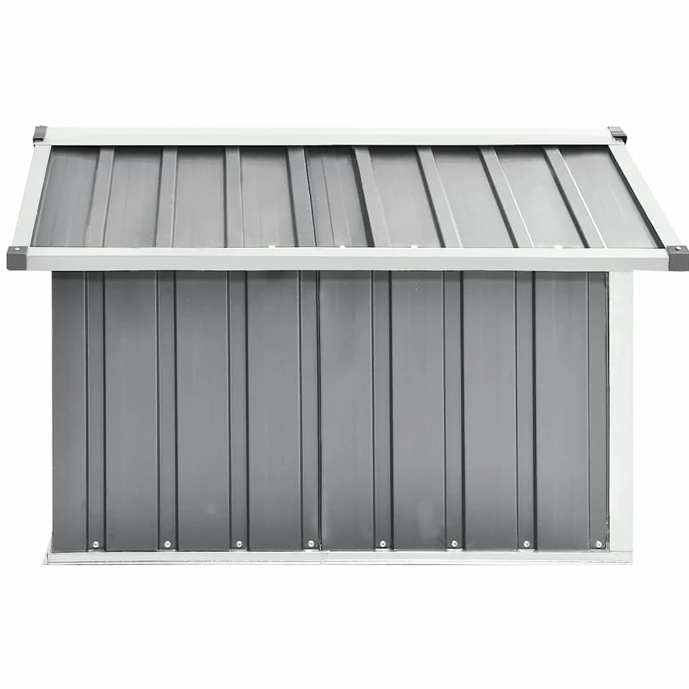 vidaXL Capanno per Robot Tosaerba 92x97x63 cm Acciaio Zincato Grigio