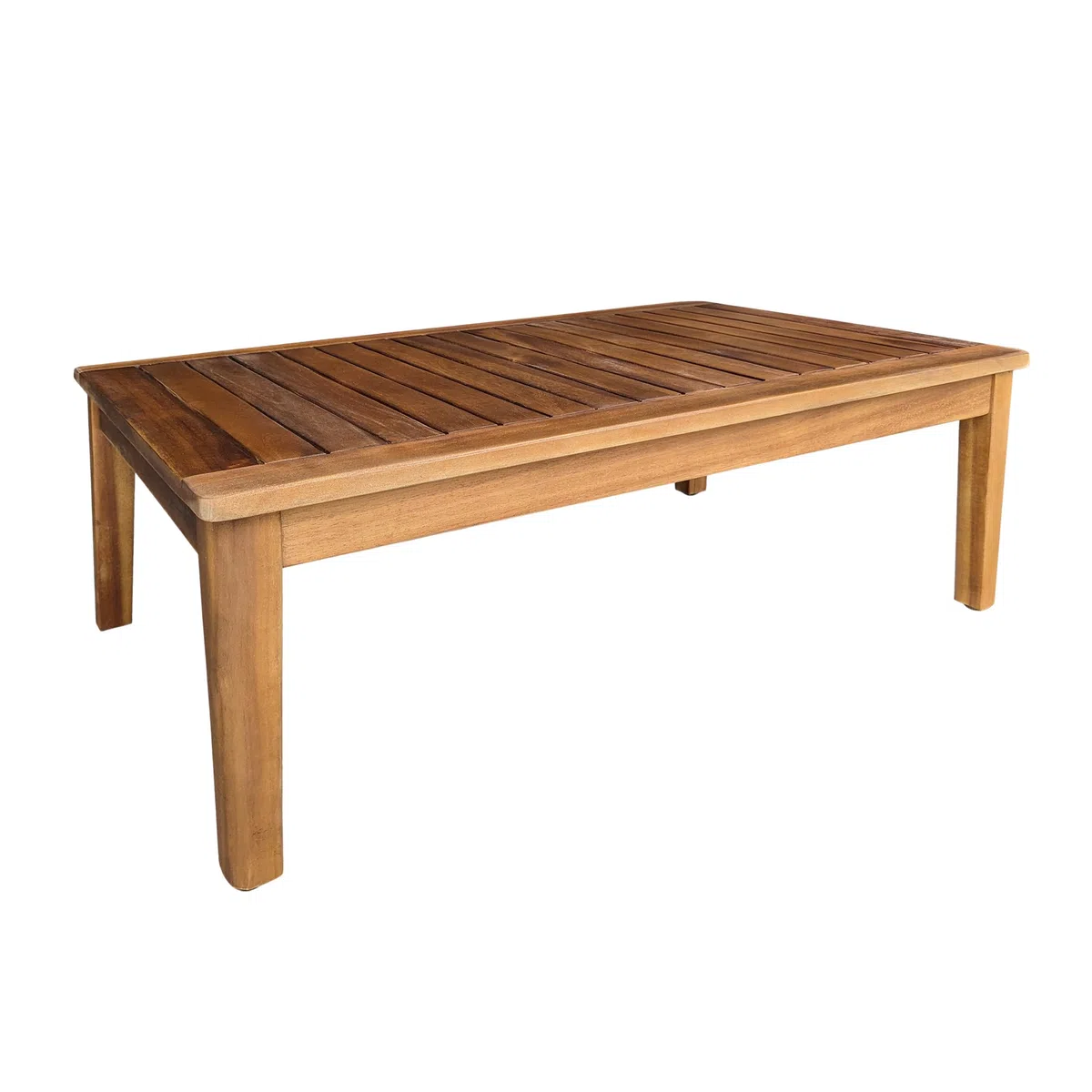 Tavolino da giardino in legno di acacia oliato 80 x 50 cm - Tavolo da salotto in legno massello