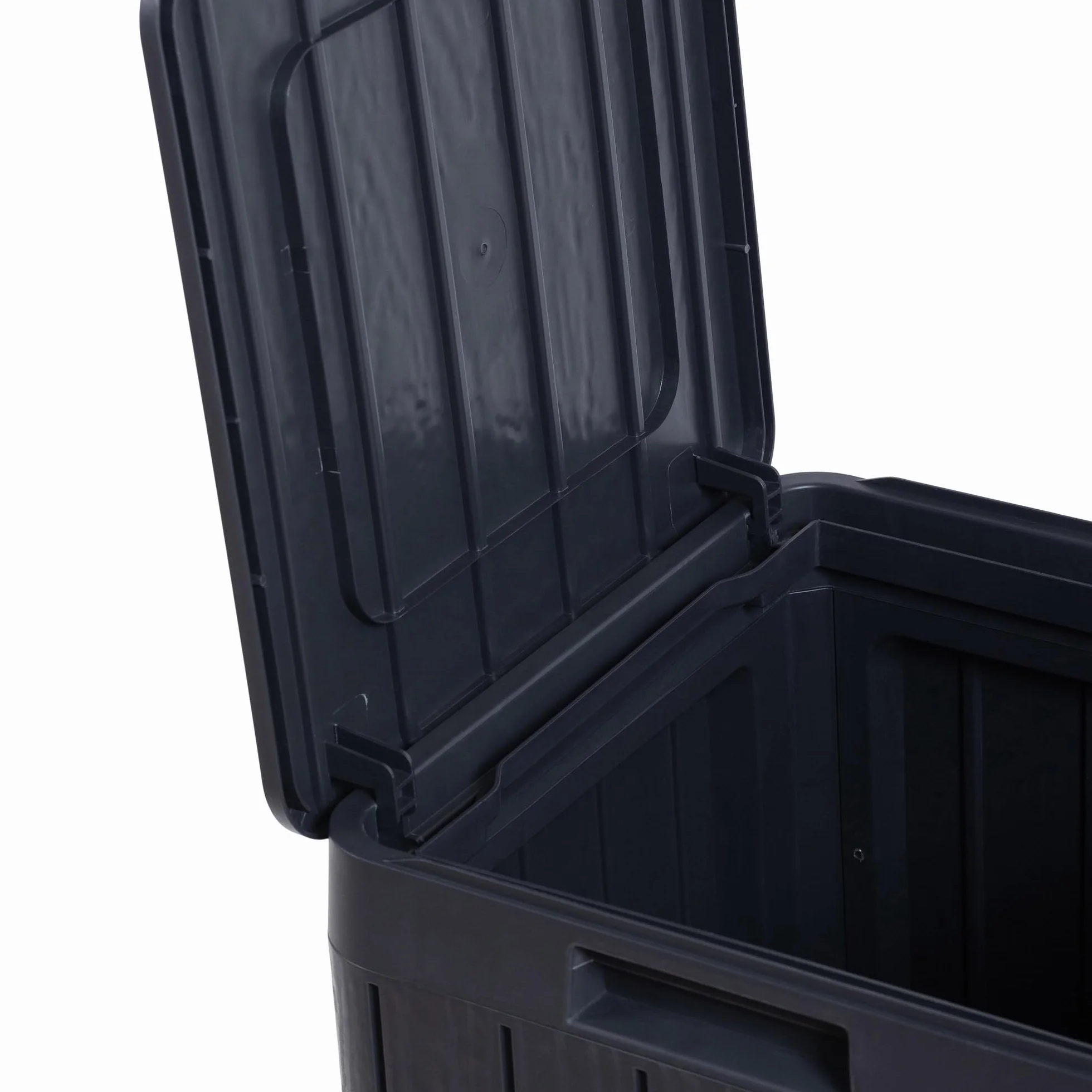 Toomax Rio Garden Bin pattumiera da giardino da 80 litri, 38x38x65h cm, colore nero con maniglie e portasacco, top con apertura a pressione, resistente ai raggi UV, per esterni