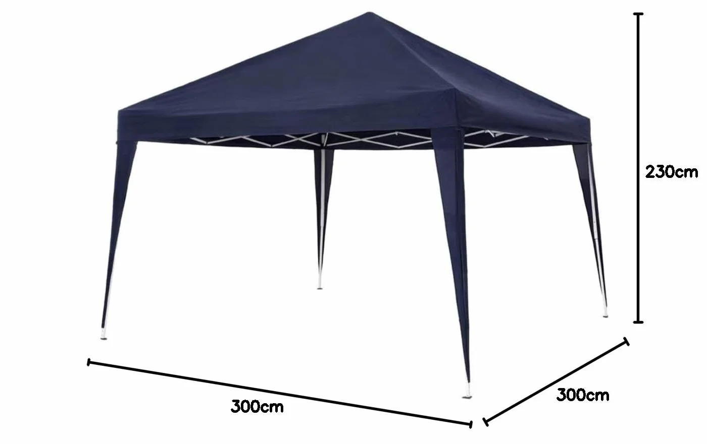 Gazebo Pieghevole Giardino 3x3 Automatico Richiudibile Fisarmonica Stand Fiera Verde, Bianco o Blu