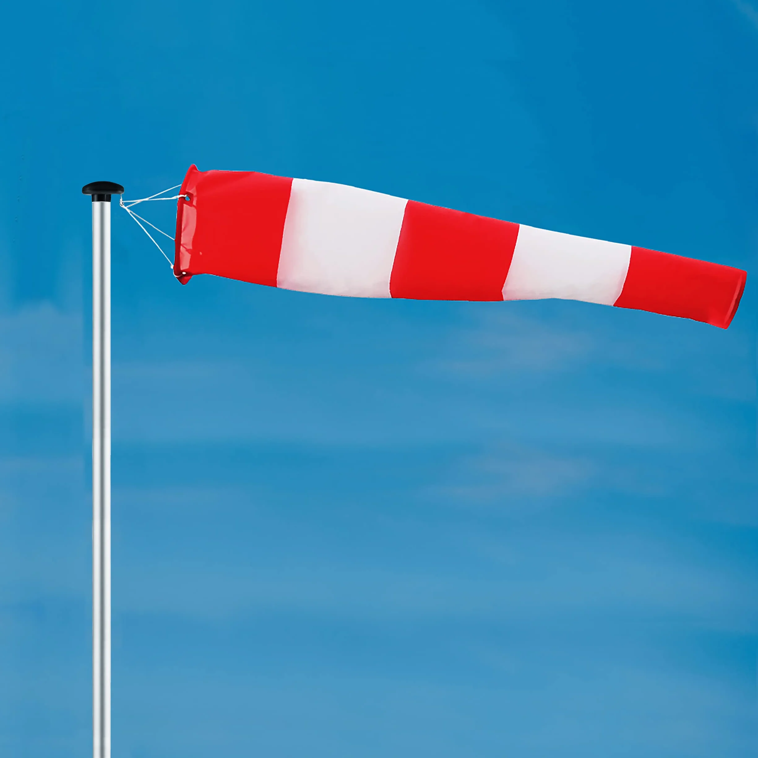 indicatore di direzione del vento in rosso-bianco 150x30x15cm con sospensione e girevole, resistente alle intemperie, indicatore di vento, Maniche a vento, banderuola