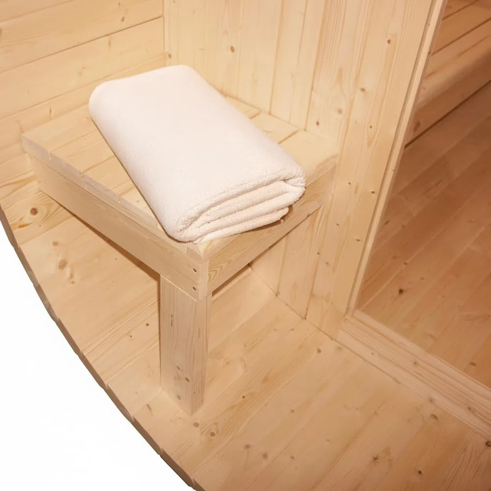 Sauna a cubo per esterni Home Deluxe L 220x185x194 cm legno abete rosso stufa 4 persone