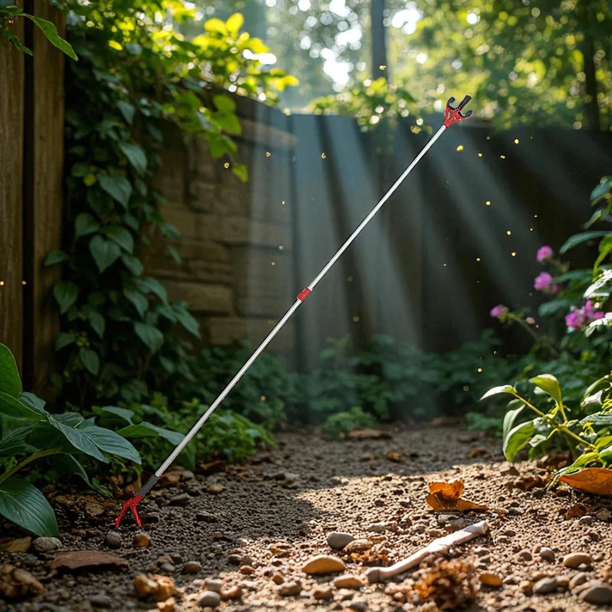 TANIASHOP Asta Telescopica Pinza Raccogli Frutta da Giardino Raccoglitore Oggetti Rifiuti 'H1,80-3,05' per Afferrare Oggetti Difficili da Raggiungere Leggero Raccoglitore per Arance, Limoni, Fichi