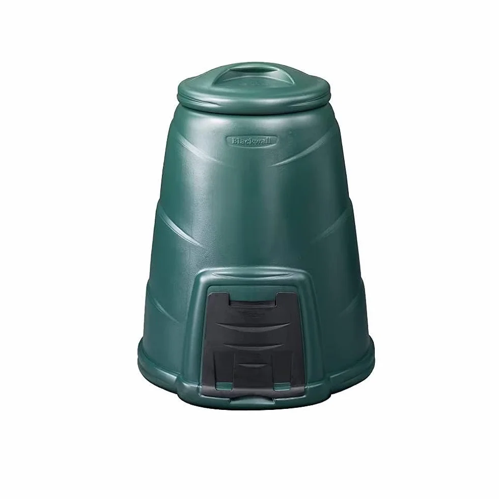 Convertitore di compostaggio da 330 litri, compostiera biologica da giardino, include piastra di base, verde