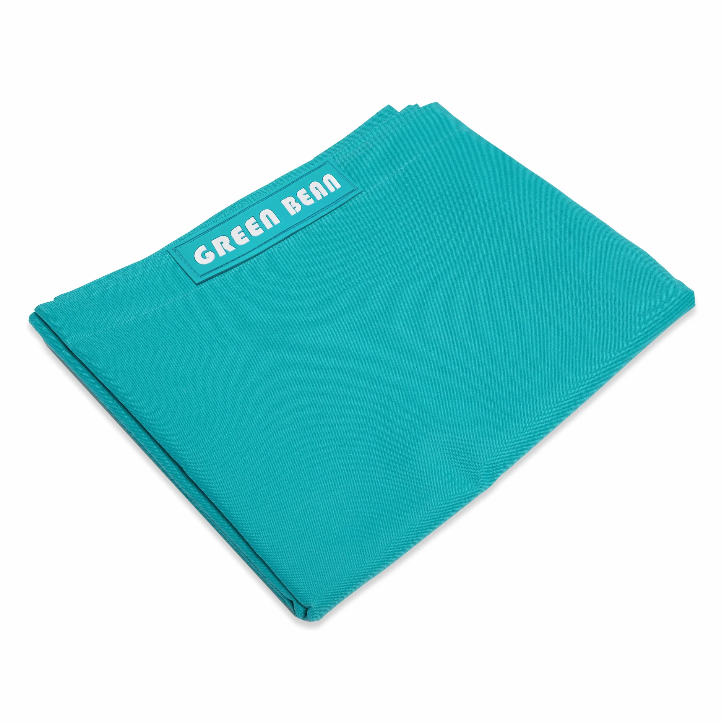 Green Bean Square XL Poltrona a Sacco Gigante 120x160 cm - Rivestimento in PVC Interno ed Esterno Lavabile Turchese