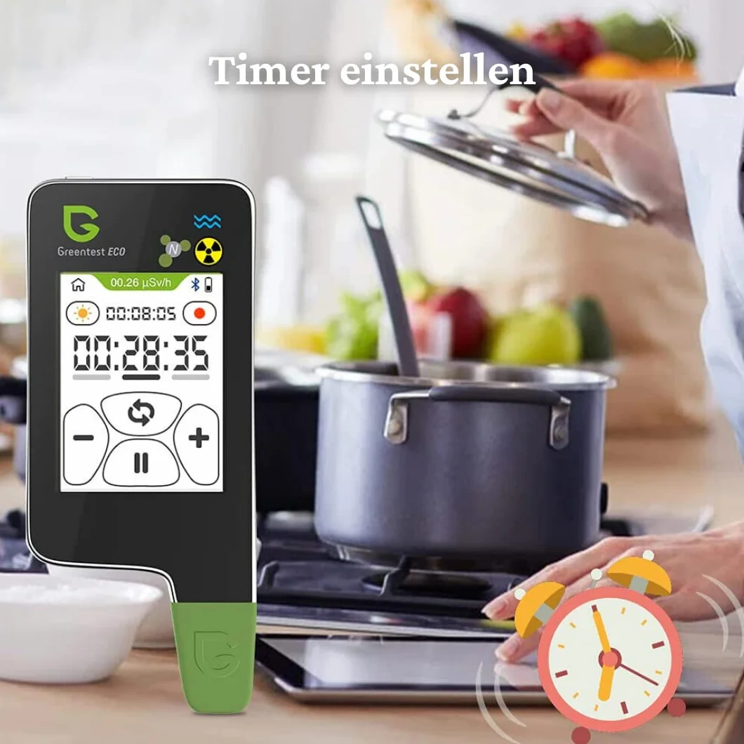 Greentest Eco 5 6in1 Rilevatore di Nitrati e Radiazioni TDS Geiger Counter Portatile (Nero)