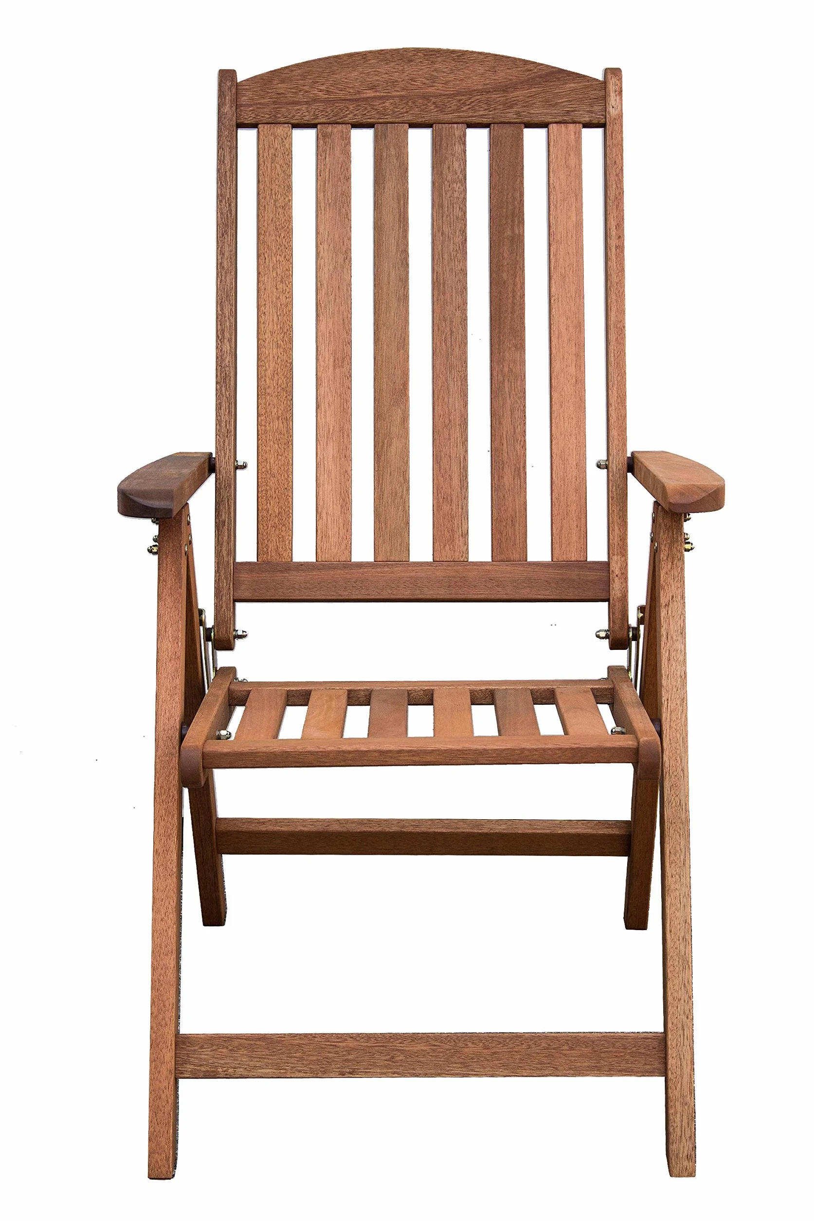 AVANTI TRENDSTORE - Seminara - Sedia pieghevole da giardino o balcone, con schienale reclinabile e braccioli, in legno teak massiccio. Dimensioni LAP 63,5x110x76 cm Anche in set da 2 e 4 sedie.