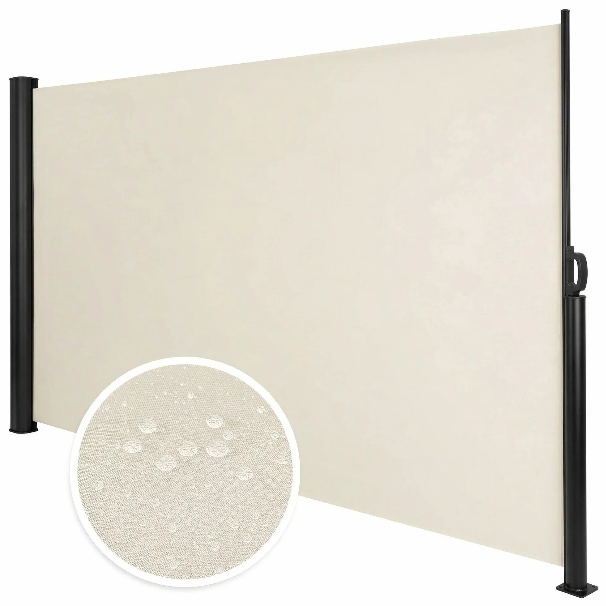 Tenda laterale avvolgibile parasole frangivento 180x300cm alluminio inossidabile separè divisore giardino privacy beige
