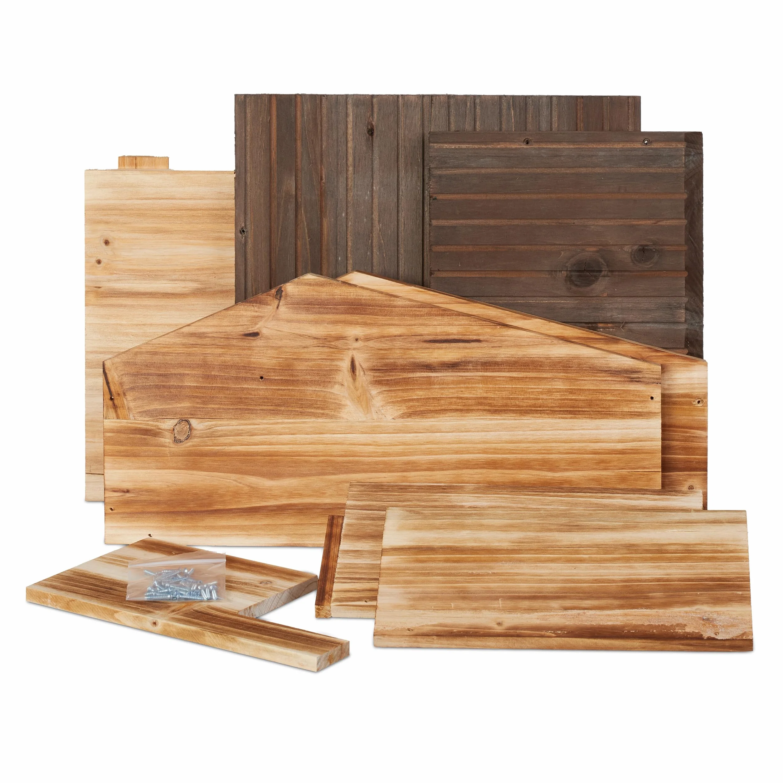 Relaxdays Casetta per Ricci, Rifugio da Giardino, 2 Camere, HLP: 24x46x33,5 cm, Tana Contro Predatori, Legno Fiammato