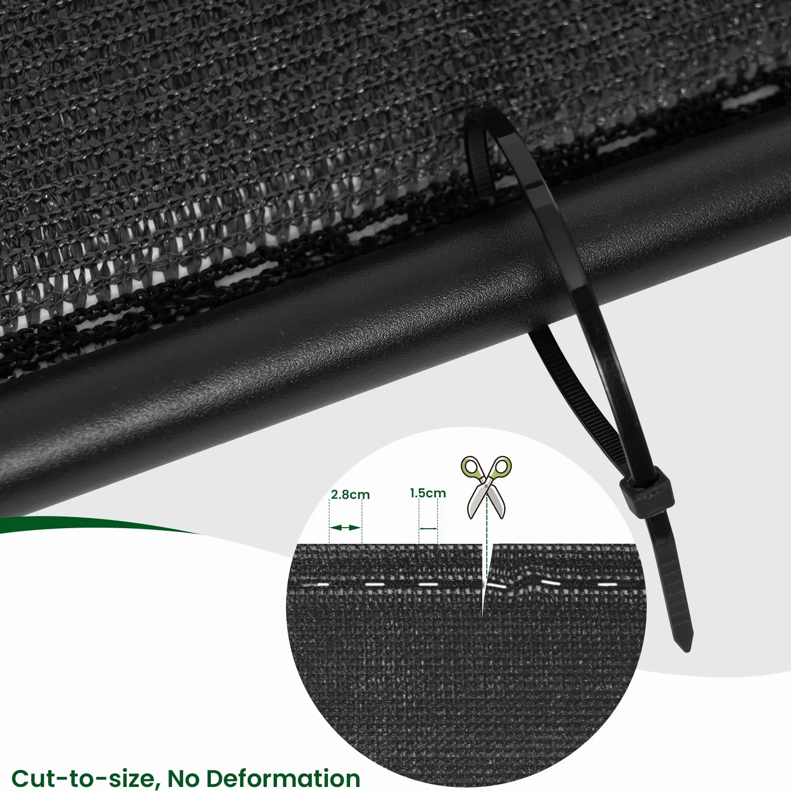 WOLTU Rete Ombreggiante 1,2x25 m HDPE 280g/m² Frangivista Giardino Telo Frangivento Esterno Antracite