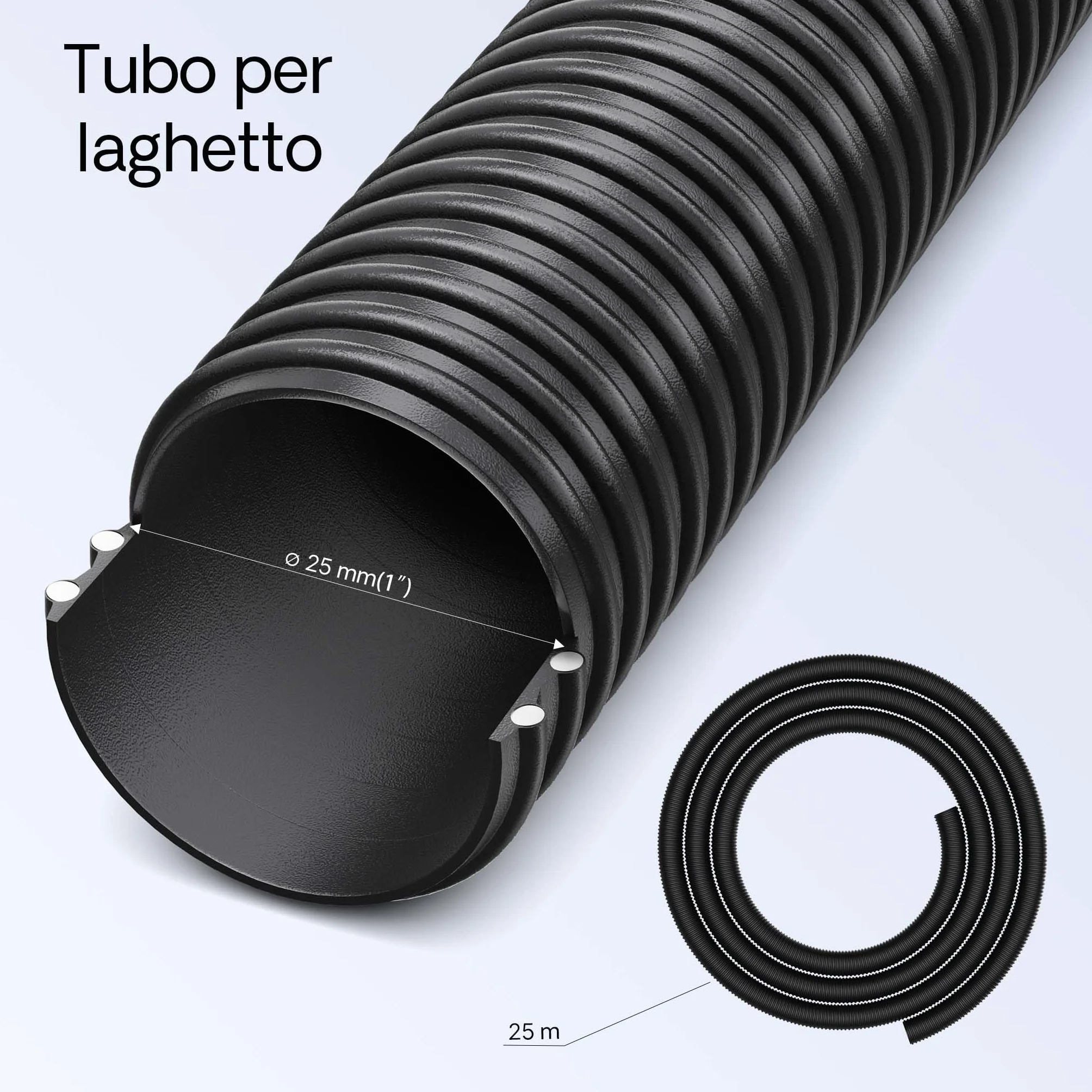 Set per laghetti fino a 60000l Filtro Chiarificatore UVC 36W Pompa 80W Tubo 25m
