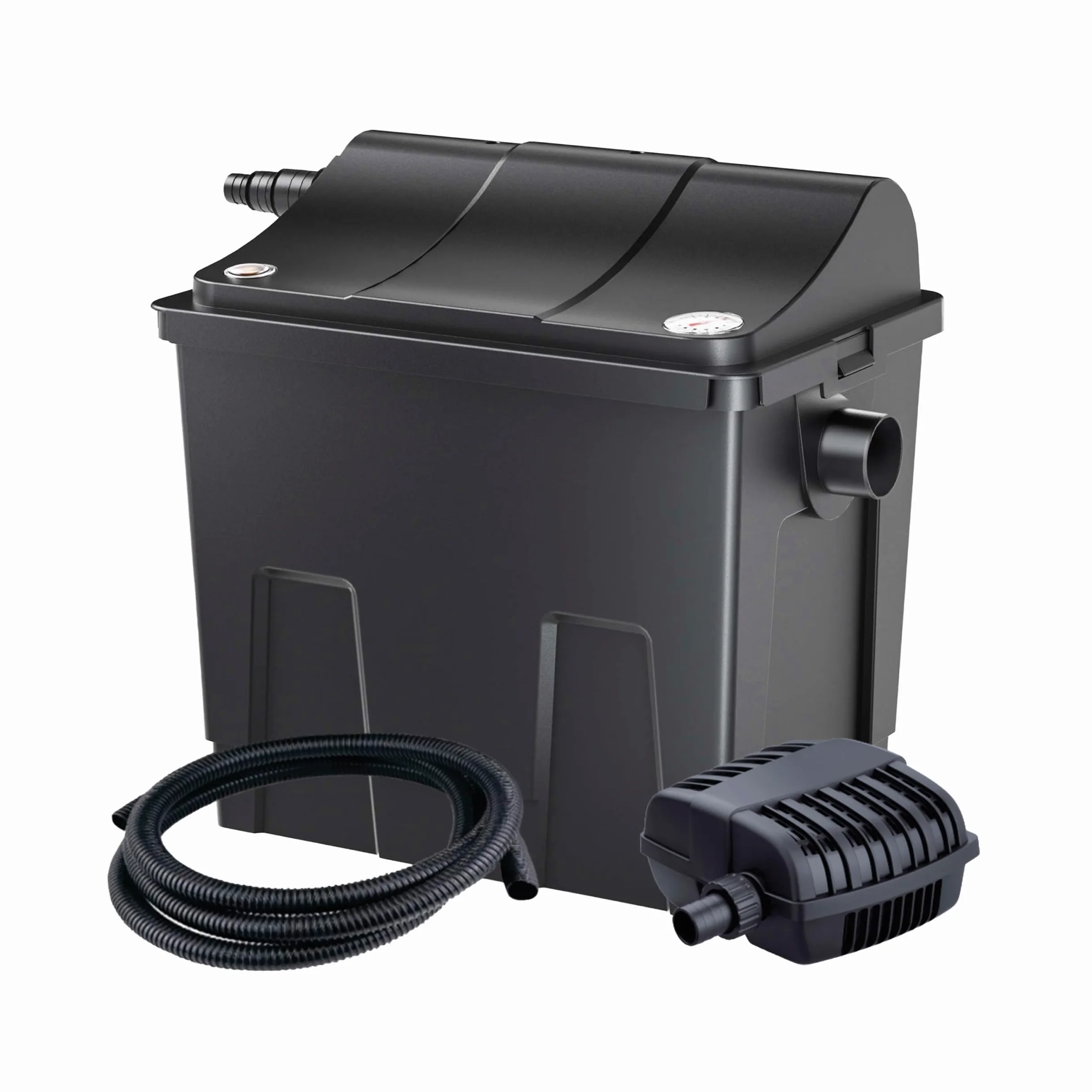 AQPOND Mirage Filtro Biologico Laghetto con Sterilizzatore UV Integrato Pompa 2500 L/h Spugne Filtranti Sistema Filtrazione Completo Laghetti 7000 Litri