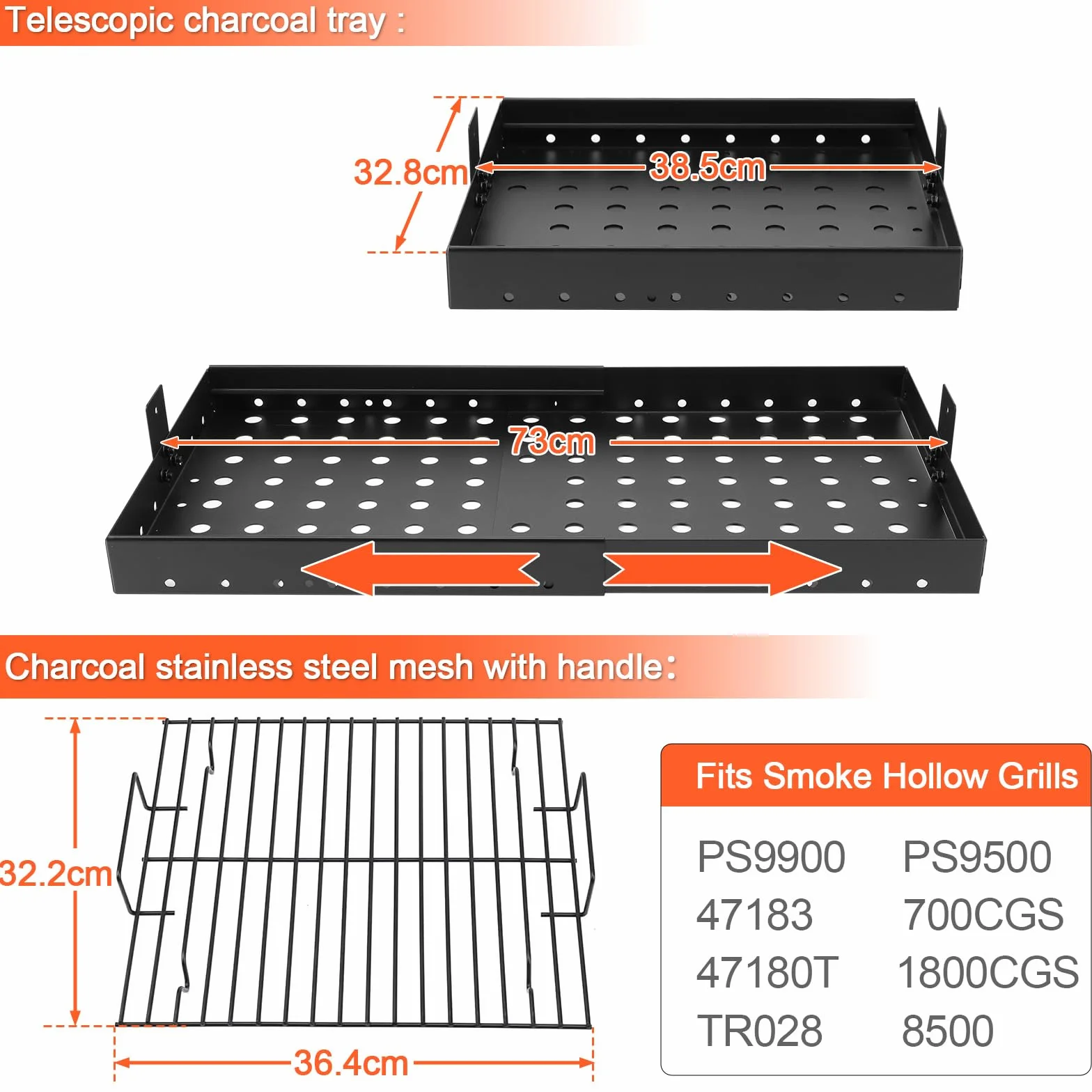 Denmay 38,5-73 cm, ciotola regolabile barbecue a carbone Tepro Toronto, Taino a carbonella, ricambi Activa Angular, EL Fuego Montreal, griglia universale