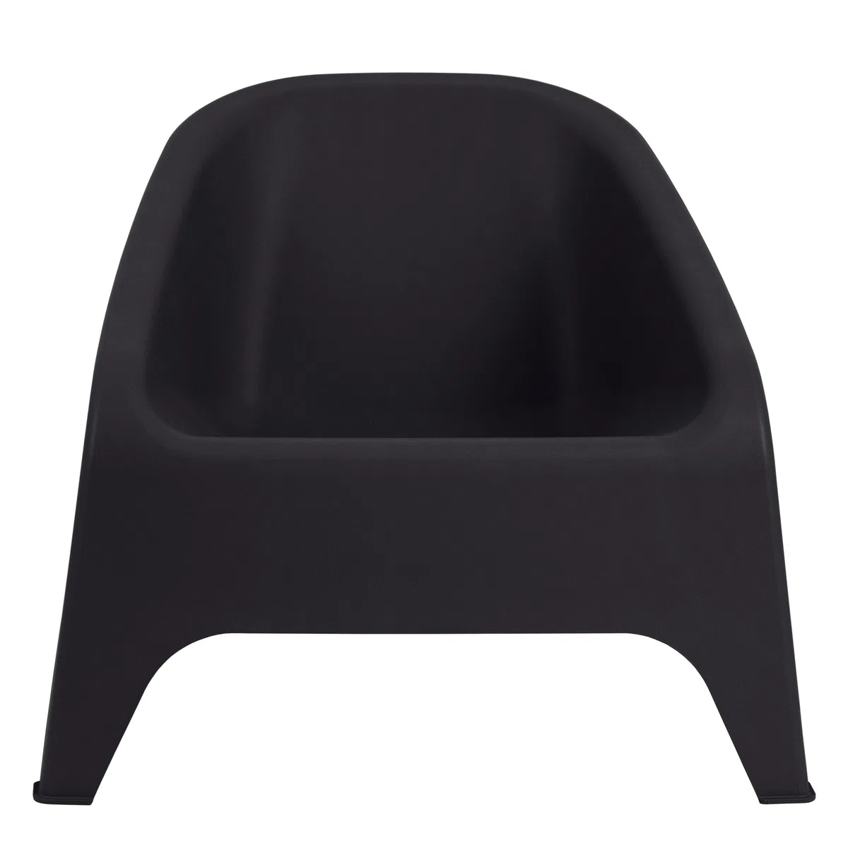 Toomax Poltrona Matera antracite scuro 75,5x78,5x67 cm, poltrona moderna da giardino in plastica riciclata ergonomica