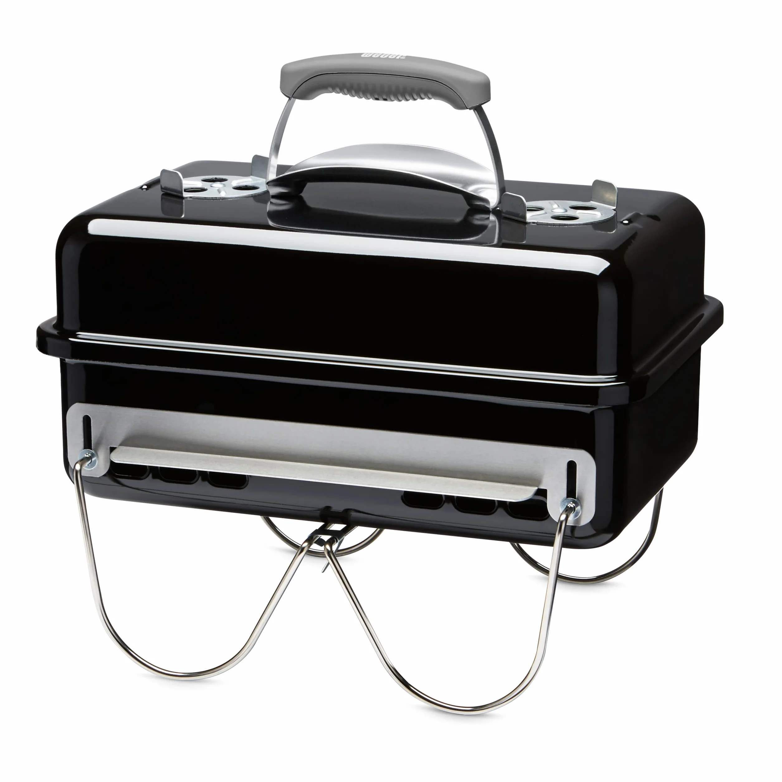 Weber Barbecue a carbone Go-Anywhere griglia portatile con gambe pieghevoli, 42x26 cm, nero
