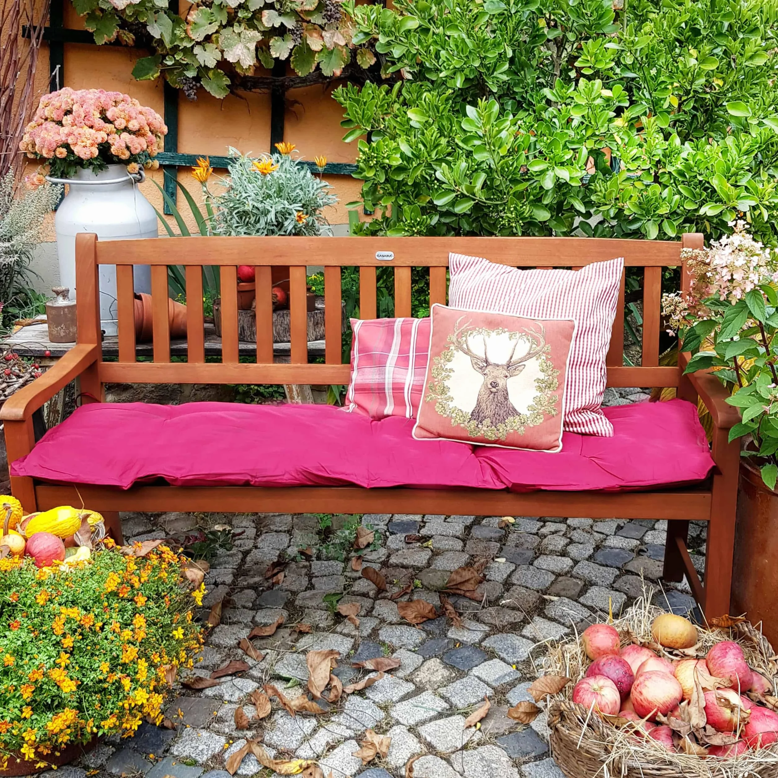 Deuba Panchina da Giardino 3 Posti Legno di Eucalipto Certificato FSC® Panca Interno Esterno