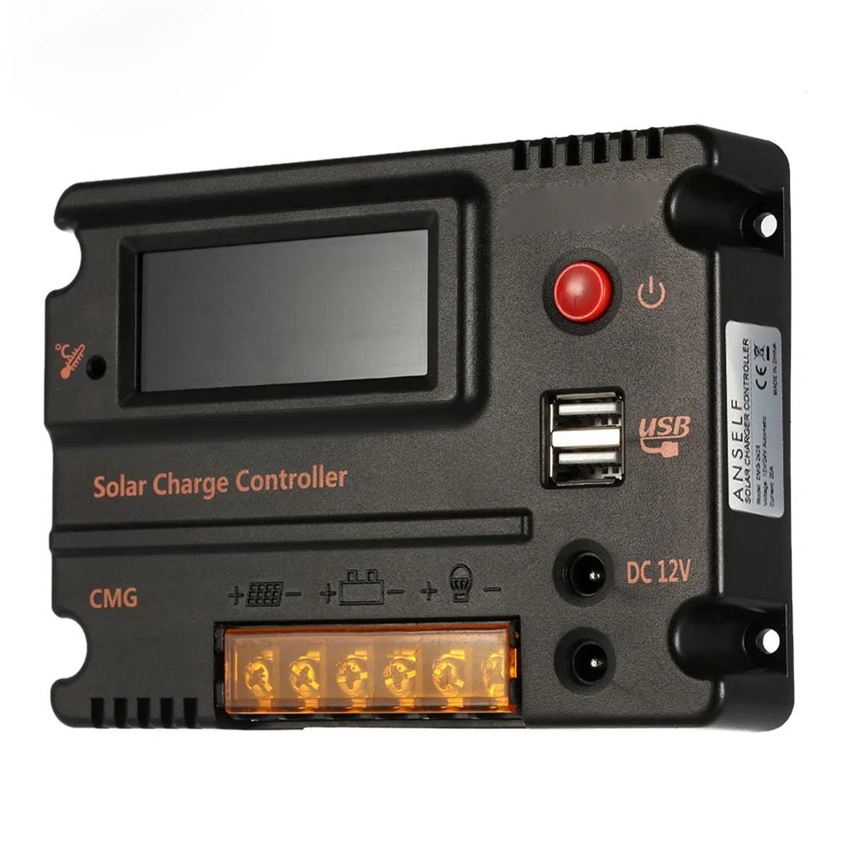 Solar Charge Controller 20A 12V 24V PWM LCD Schermo Protezione Sovraccarico CMG-2420