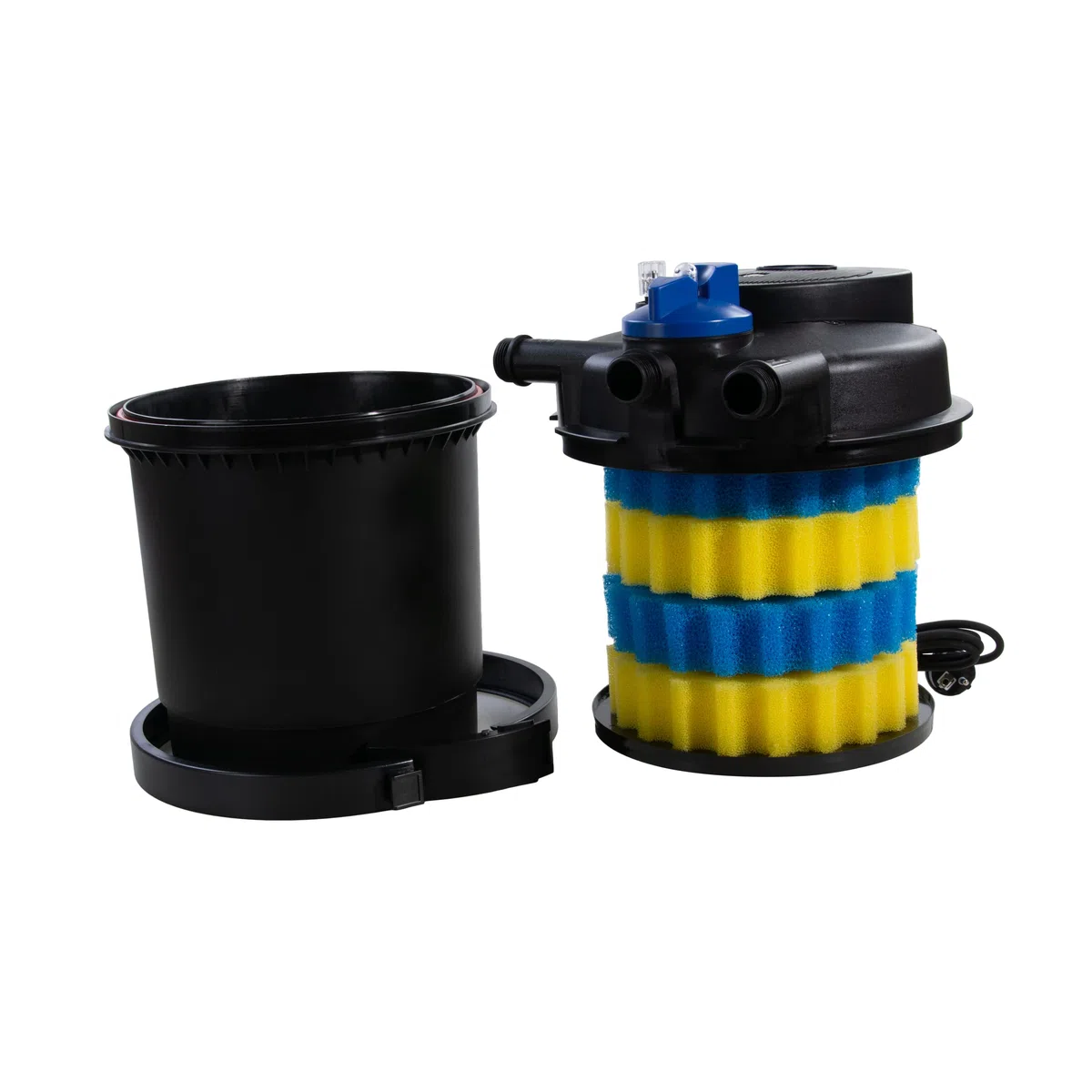 AquaForte Filtro a pressione GPF-2500 (11 Watt), potenza 11 Watt, tensione 230 V, frequenza 50 Hz, ingresso/uscita 19/25/33 mm, portata consigliata, adatto per laghetti decorativi fino a 6.000 litri