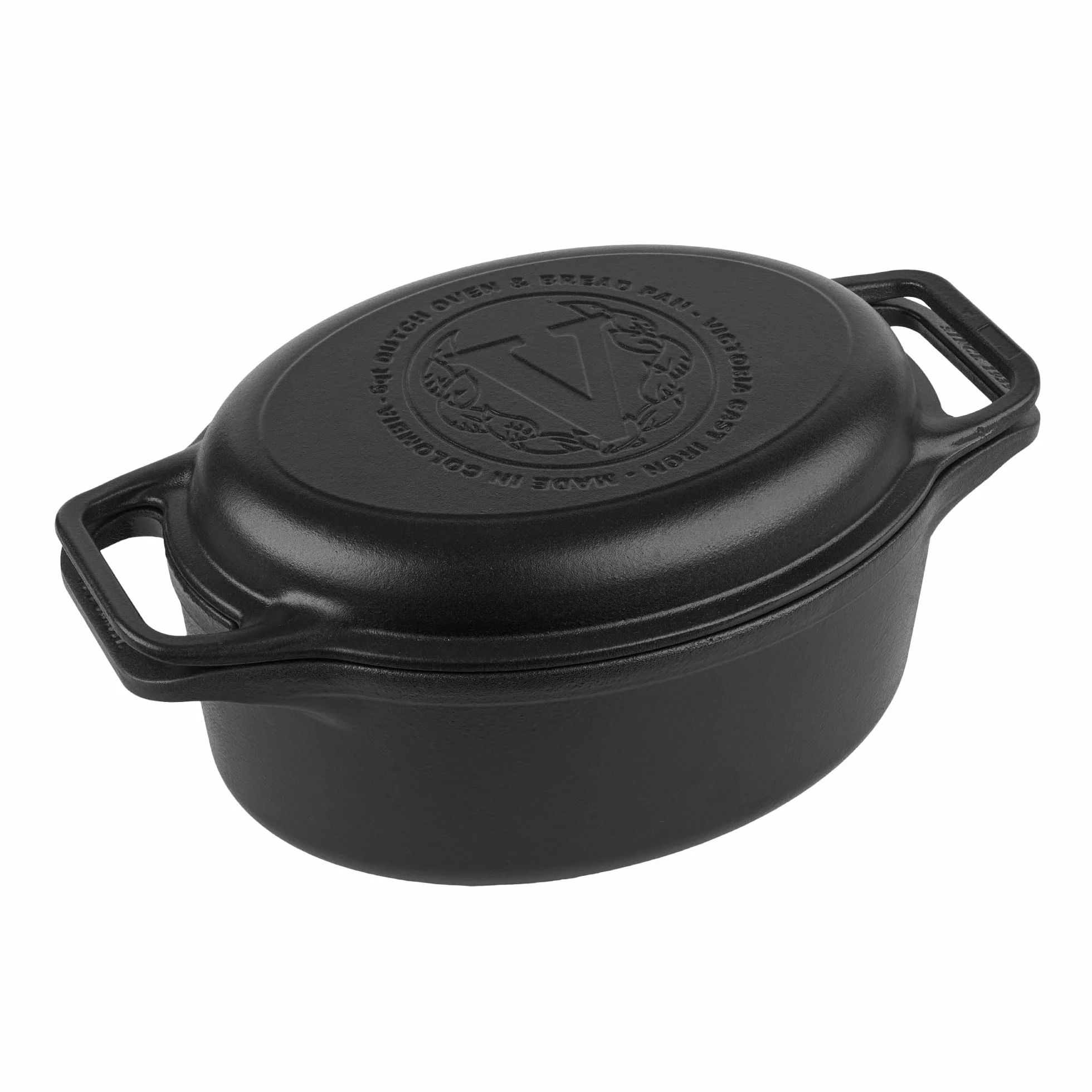Victoria Forno Olandese, Pentola et Padella Induzione Ghisa Smaltata 31 cm Ovale, Cocotte 5,7L, Senza PTFE né PFOA, Adatta per Fuoco, Barbecue, Forno, Vetroceramica, Gas