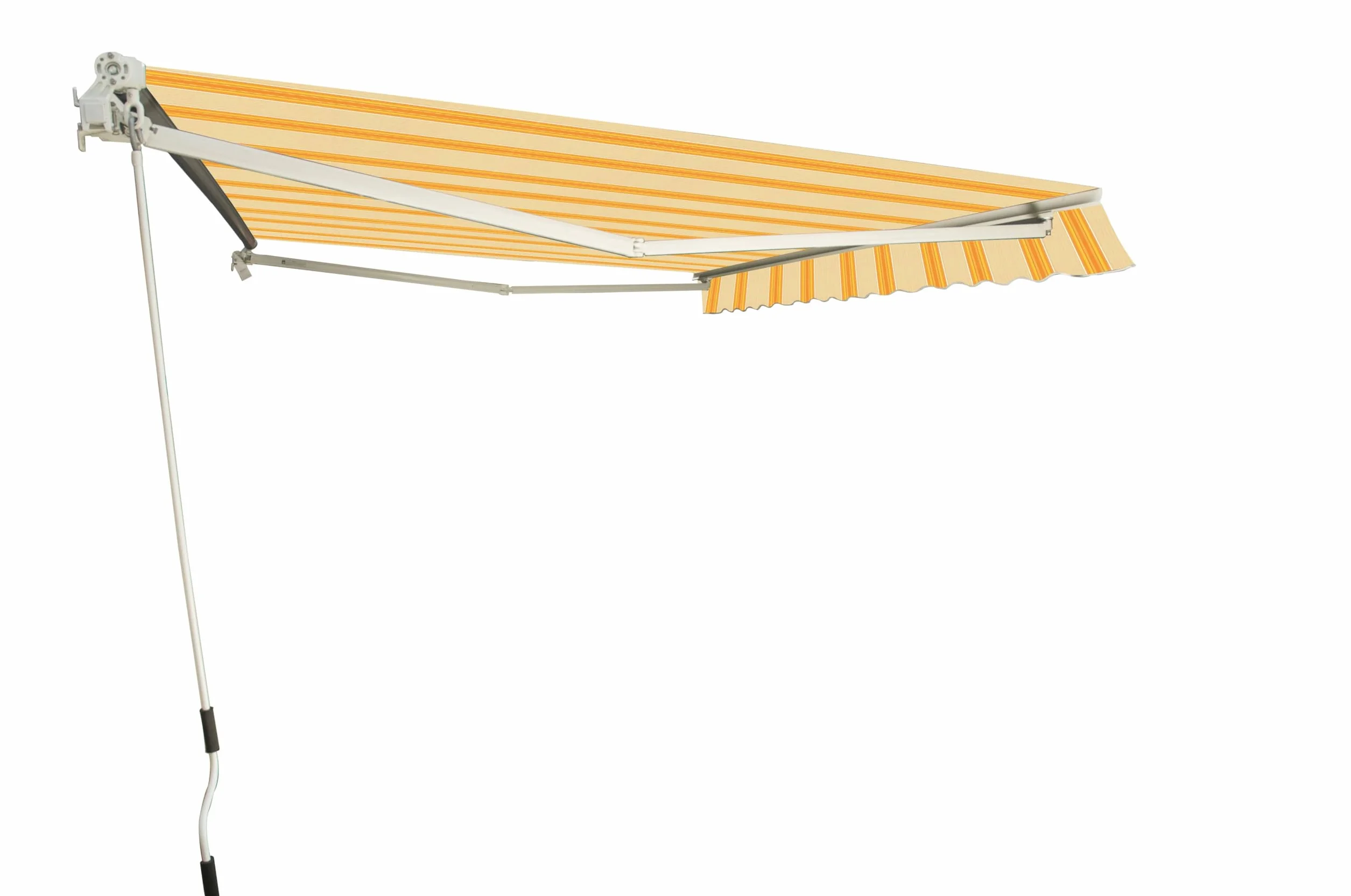 Tenda da Sole a Bracci Estensibili Impermeabile L300xP250 cm Giallo/Beige Fissaggio Parete o Soffitto