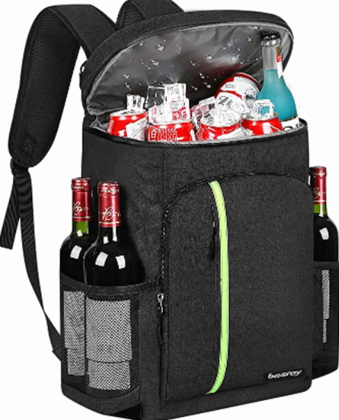 Besrey Zaino Termico 30 Litri Borsa Termica Mantiene Cibi Caldi o Freddi Nero
