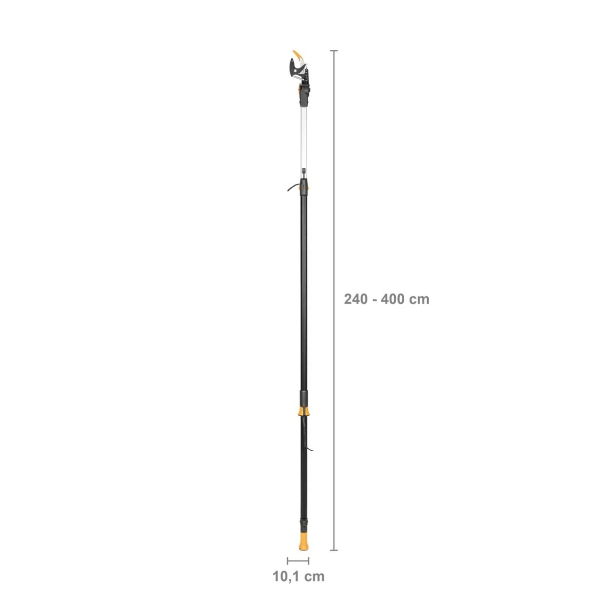 Fiskars Set Svettatoio Telescopico Bypass, Lama Acciaio, Manico Alluminio, 2,4-4 m, UPX86, Seghetto Acciaio Temprato 46 cm