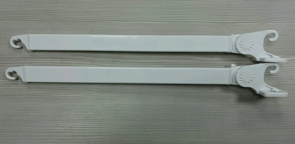 Braccetti per tenda da sole a Caduta 50/60/70 cm Fissaggio Ringhiera o Muretto Bianco