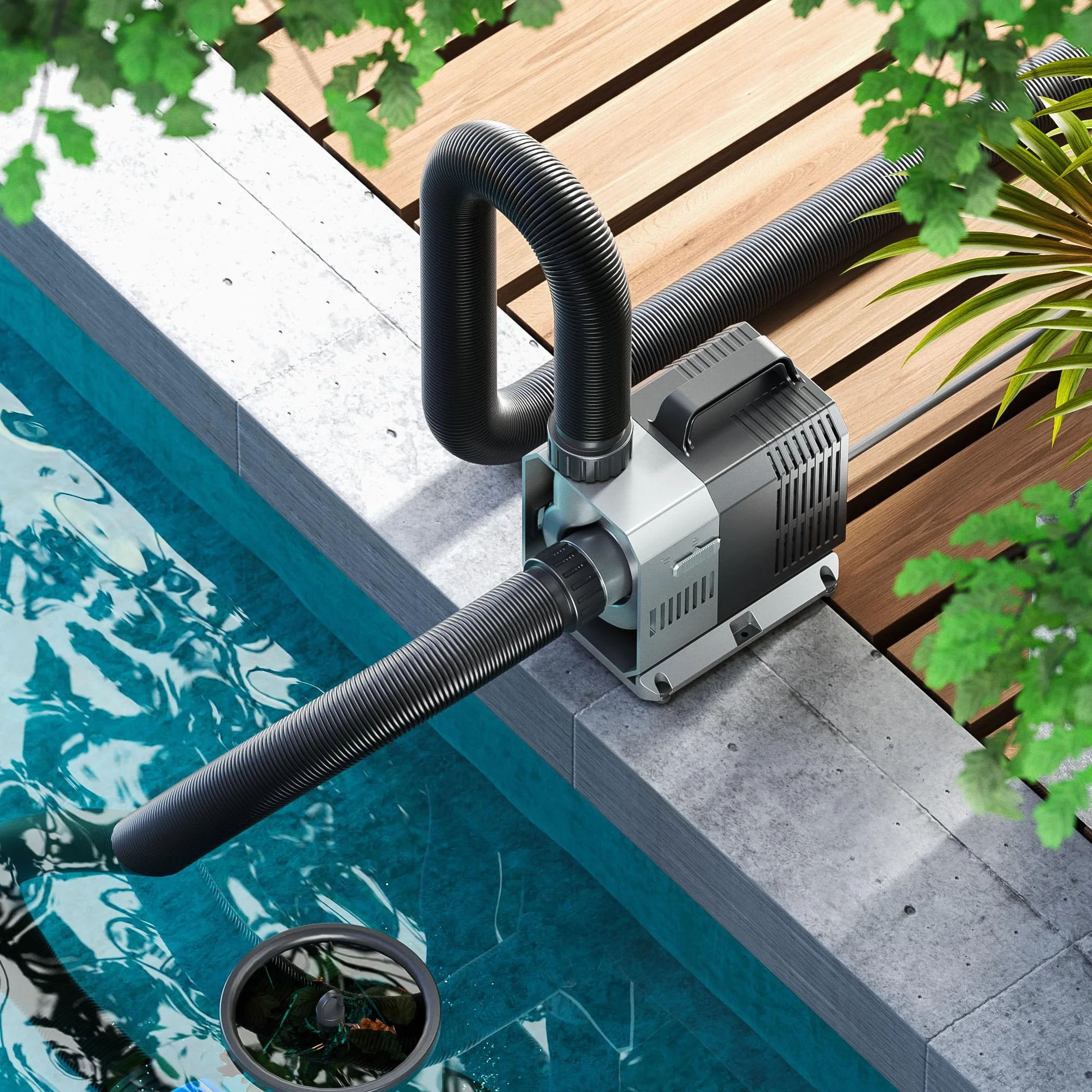 SunSun Pompa da laghetto CTP-8000 SuperECO 8000l/h 70W per circolazione e filtrazione acqua