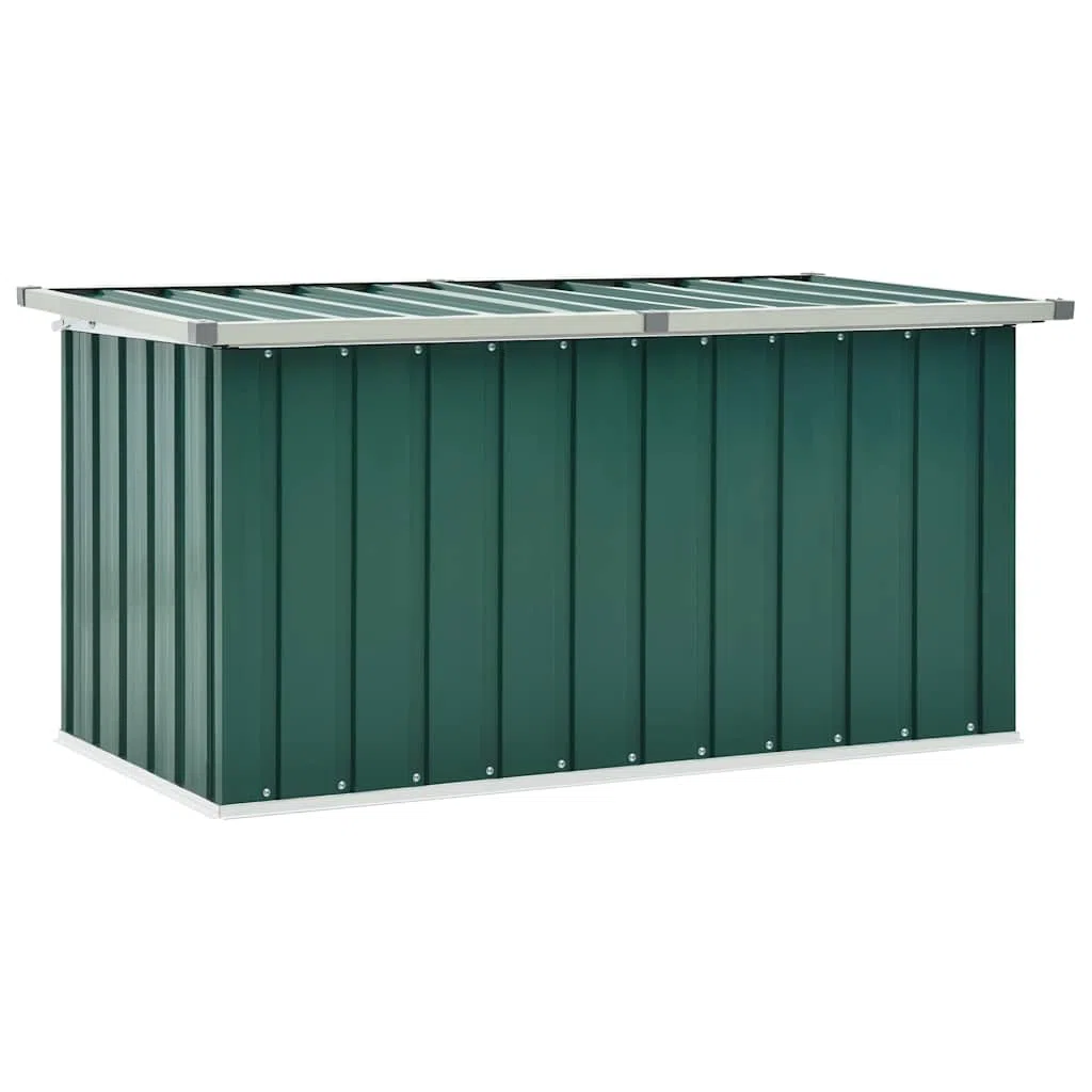 Generico Baule da giardino verde 129x67x65 cm,Mobili da giardino,Cassapanche da esterno-46261
