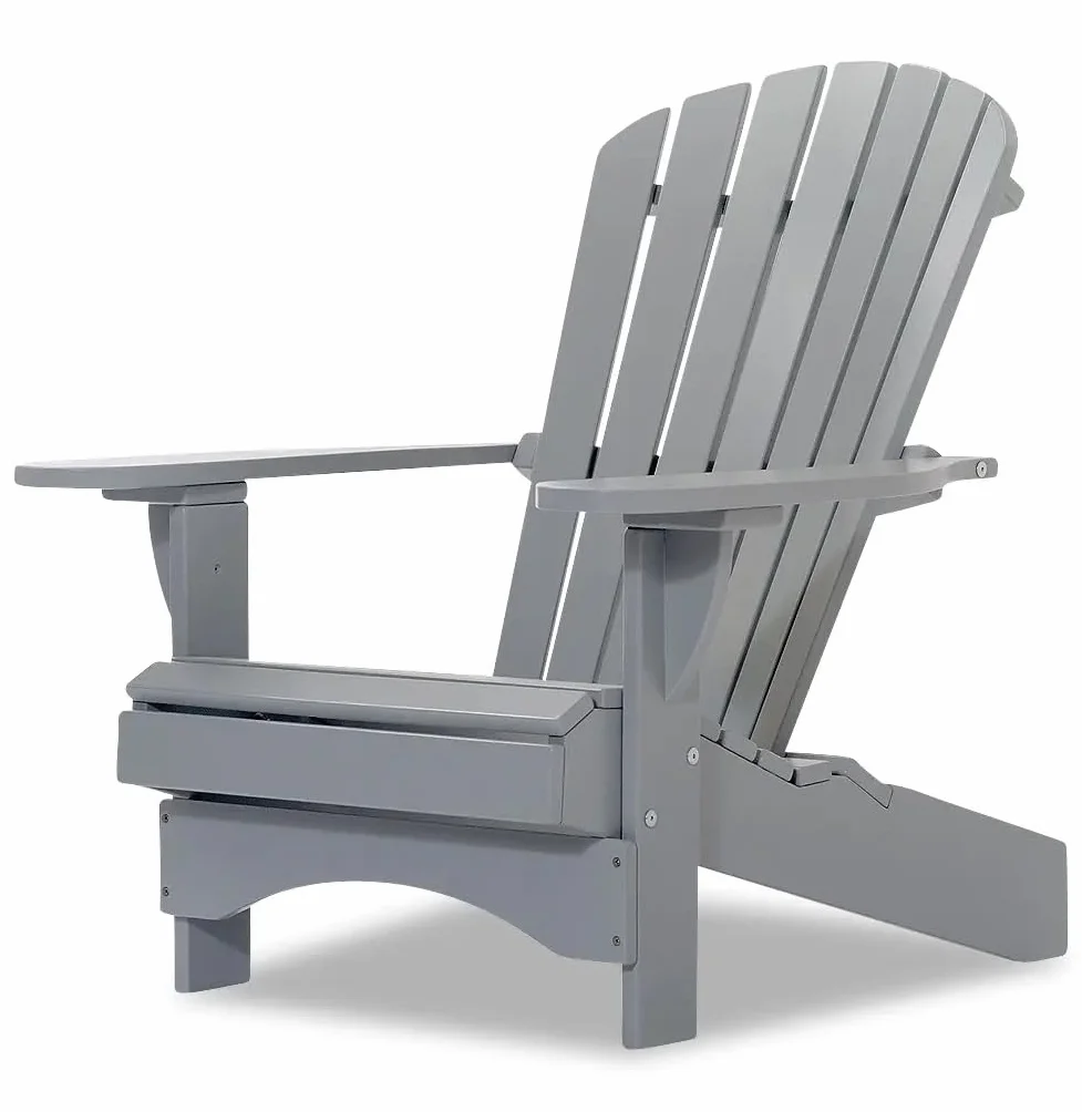 Original Dream-Chairs since 2007 Sedia Adirondack “Comfort” de luxe in grigio sedia da giardino con schienale ergonomico poltrona relax per balcone terrazzo carico massimo 170 kg