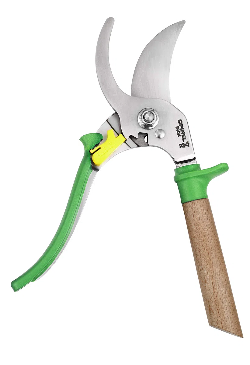 Opinel Forbici da Giardino Prairie 3 Posizioni Lama Acciaio Inossidabile Manico Faggio