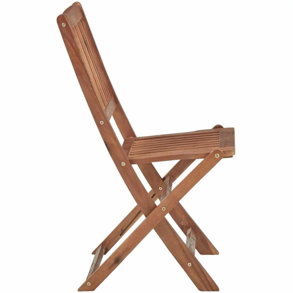 vidaXL Sedie da Giardino Pieghevoli 4 pz Legno Massello d'Acacia