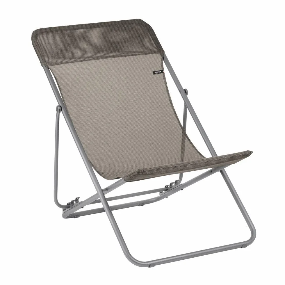 Lafuma Mobilier Maxi Lettino Grafite-Antracite Sedia regolabile leggera e stabile