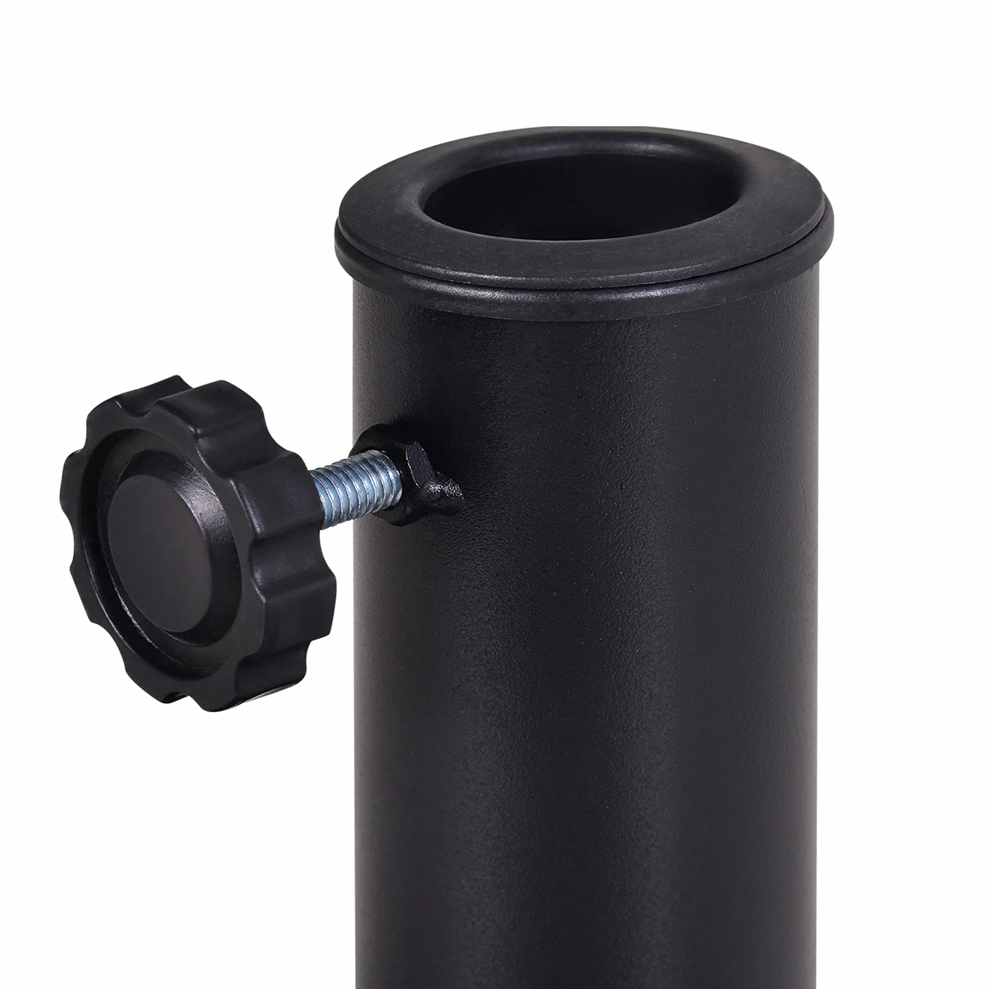 Outsunny Base per Ombrellone a Mezzaluna da Ø38 mm e Ø48 mm con Manovella, Basamento per Ombrellone in Resina, Base Ombrellone a Parete 50x31x32 cm, Nero