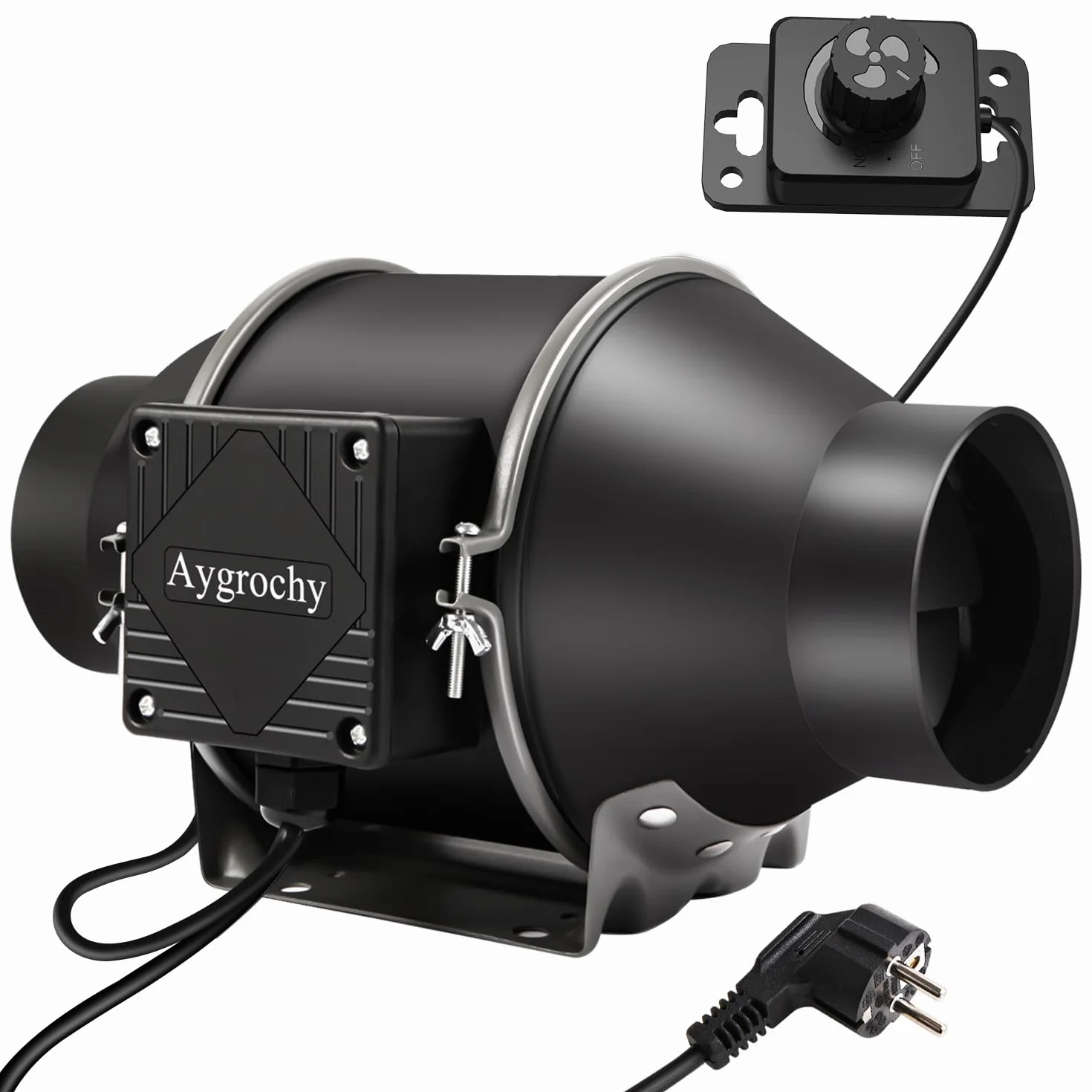 Ventola Aspirazione 100mm 363 m³/h Estrattore Aria In Linea con Controllore di Velocità
