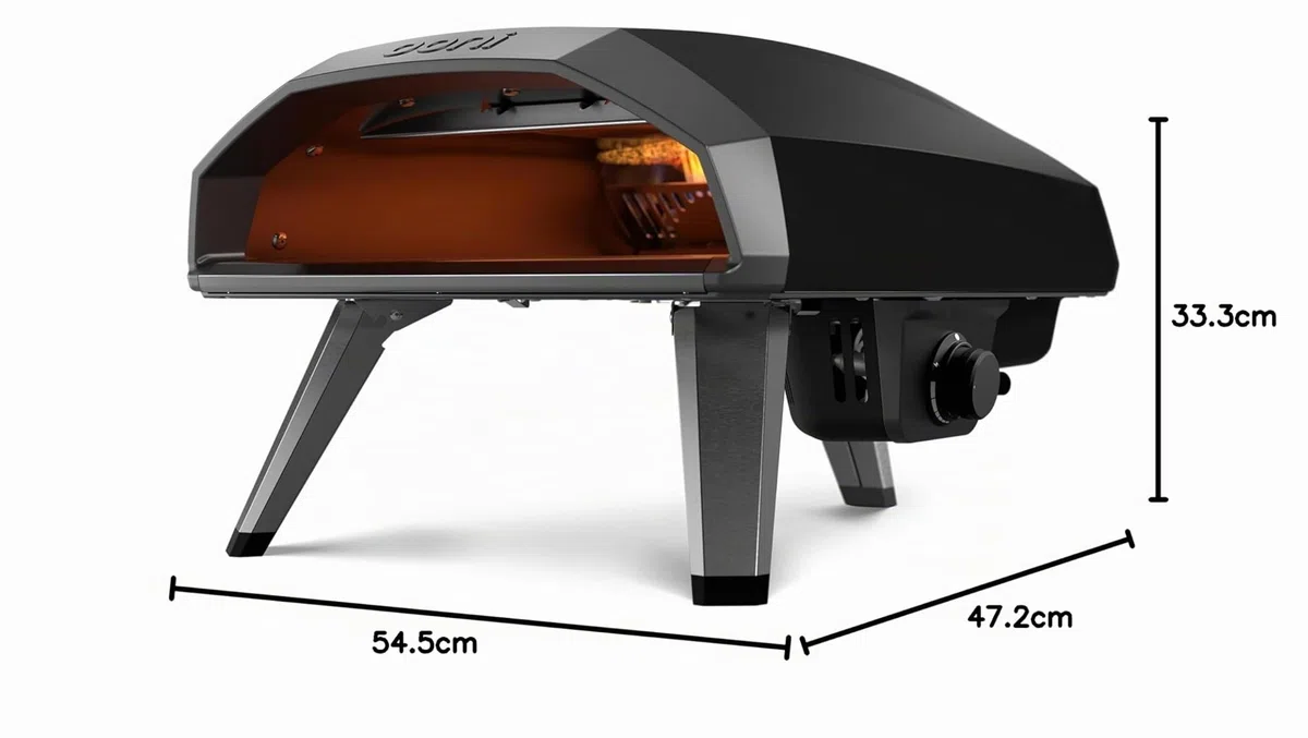 Ooni Koda 2 Forno Pizza a Gas 14" Nero Grigio Portatile Tecnologia G2 30mBar