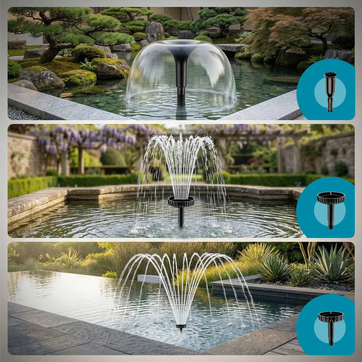 AQPOND SkyFlow Pompa per Laghetto e Fontana 2000 L/H Sommergibile