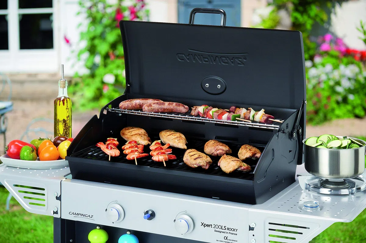 Campingaz Xpert 200 LS Rocky Barbecue a Gas, Grigio Scuro, 108 x 50 x 99 cm